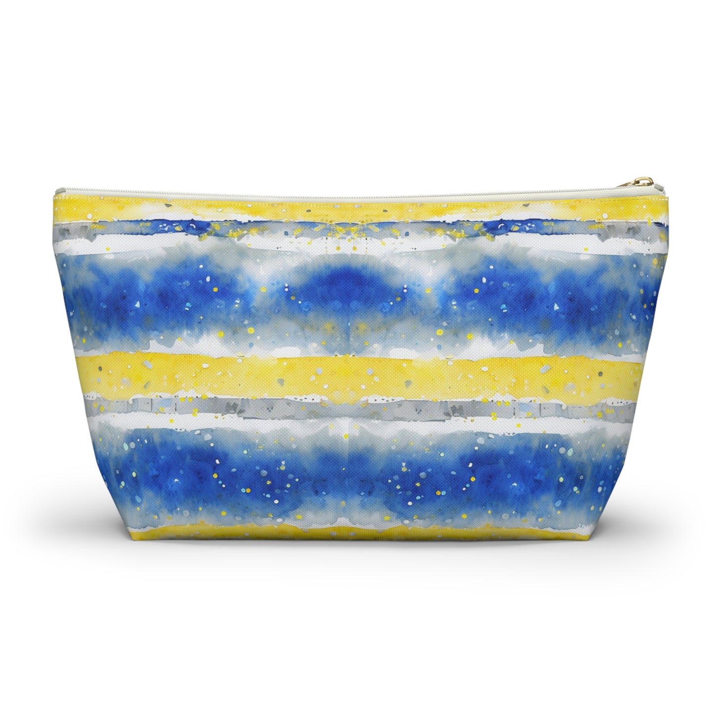 Sabres Watercolor Striped Accessory Pouch w T-bottom