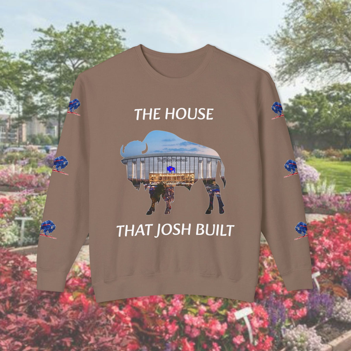 Copy of Watercolor Buffalo Football Unisex Lightweight Crewneck Sweatshirt