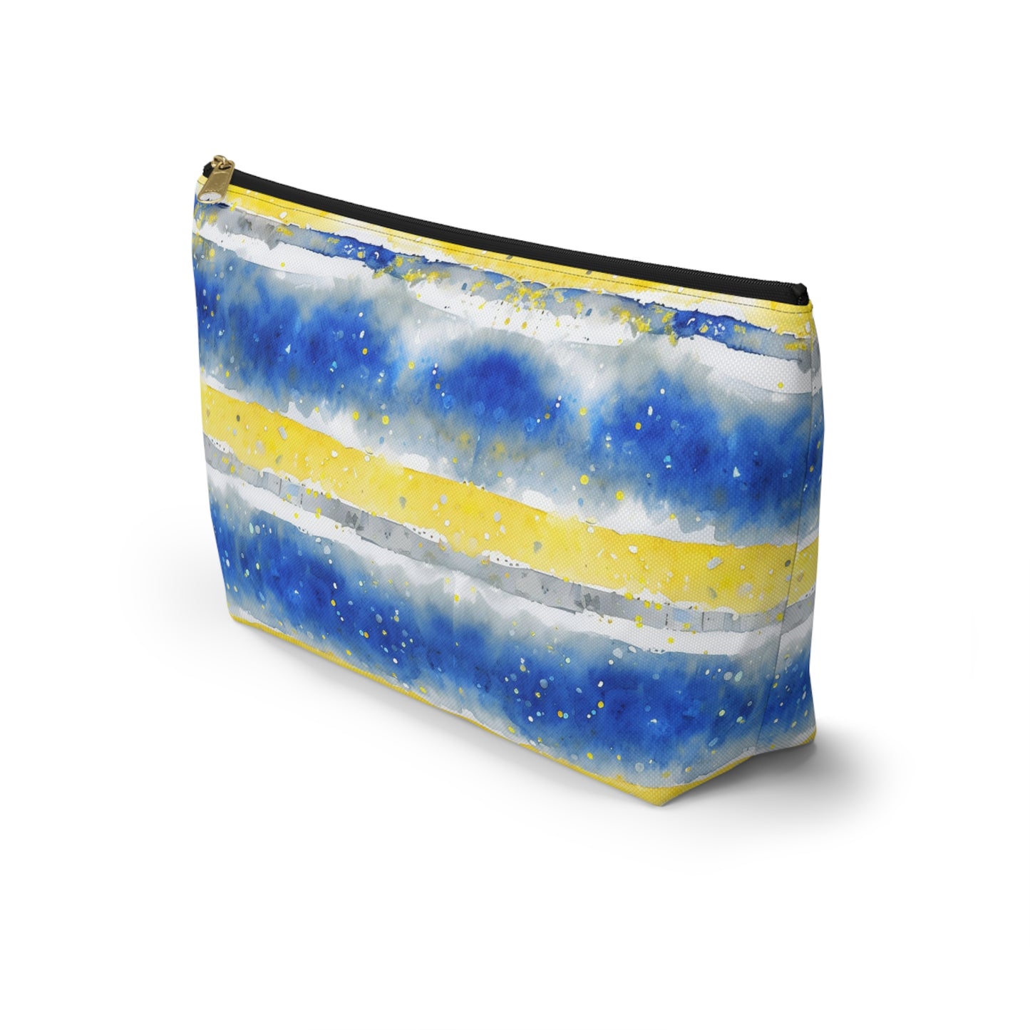 Sabres Watercolor Striped Accessory Pouch w T-bottom