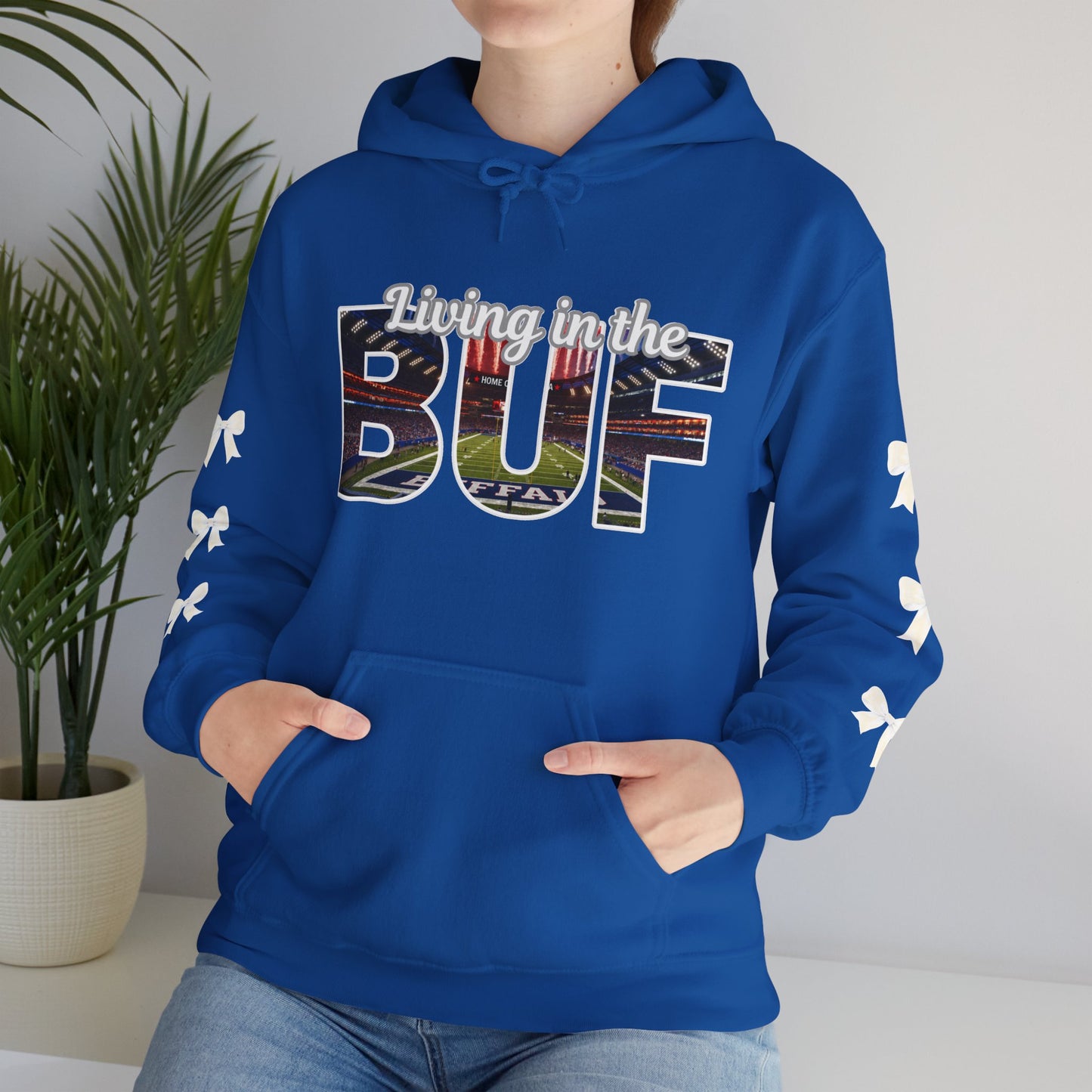 BUF Buffalo Bills Stadium Unisex Heavy Blend™ Hooded Sweatshirt