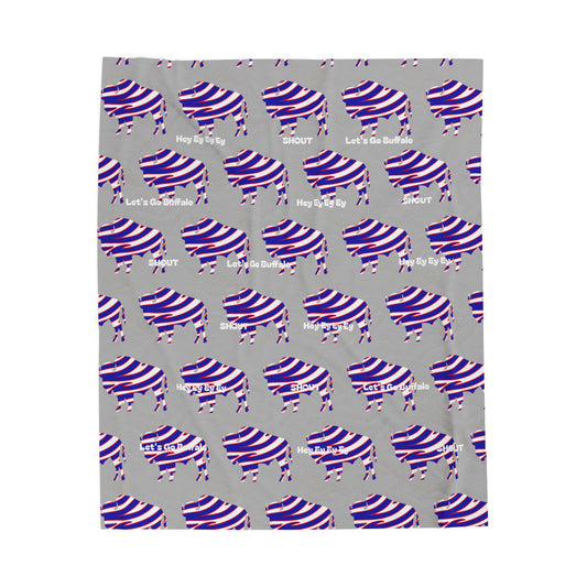 zubaz buffalo Velveteen Plush Blanket