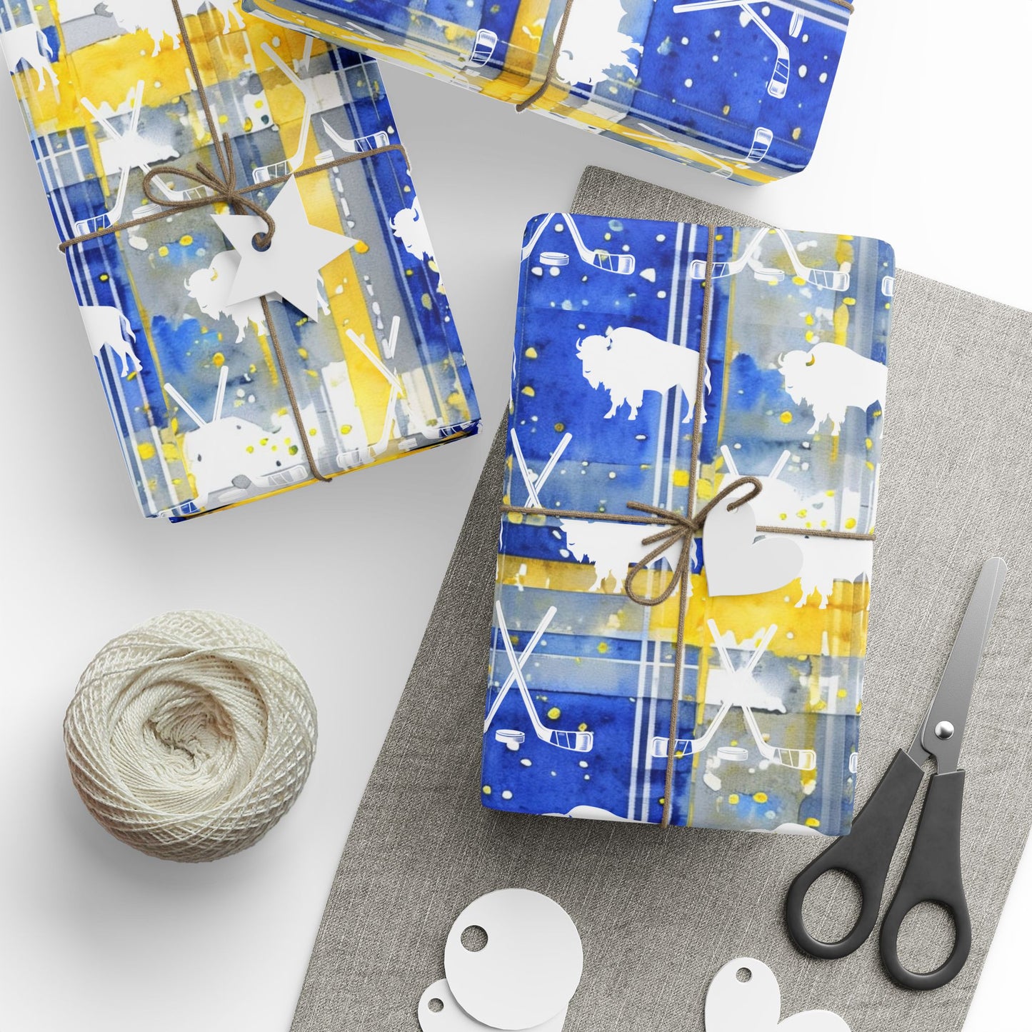 Buffalo Sabres Plaid Wrapping Paper