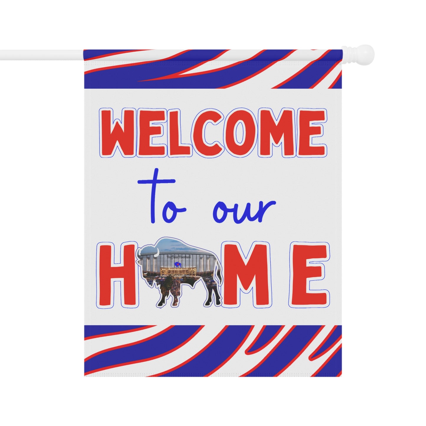 Welcome to our New Home - New Stadium 2026 Animal Stripes Garden Flags