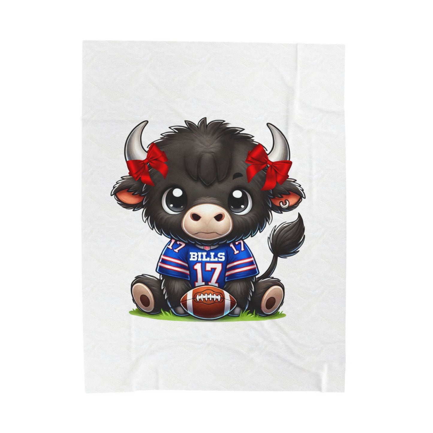 Children’s Buffalo Football Velveteen Blanket – Cozy Comfort for Little Fans Style #8