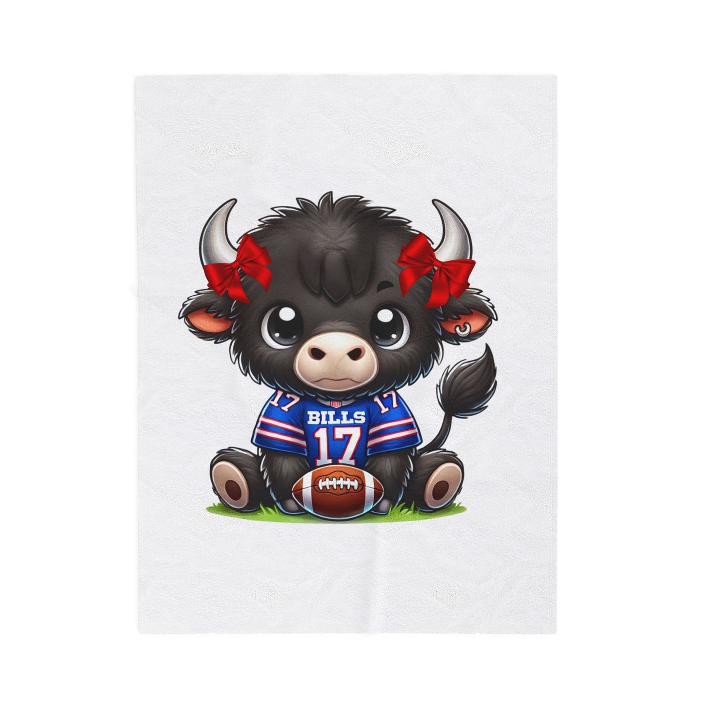 Children’s Buffalo Football Velveteen Blanket – Cozy Comfort for Little Fans Style #8