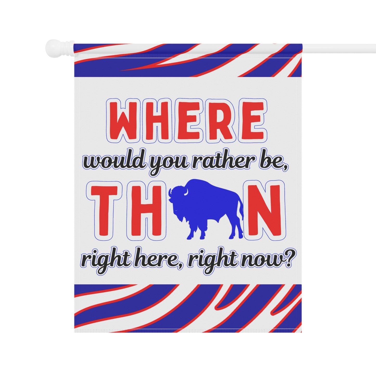 Where Would You Rather Be Animal Striped Garden Flags