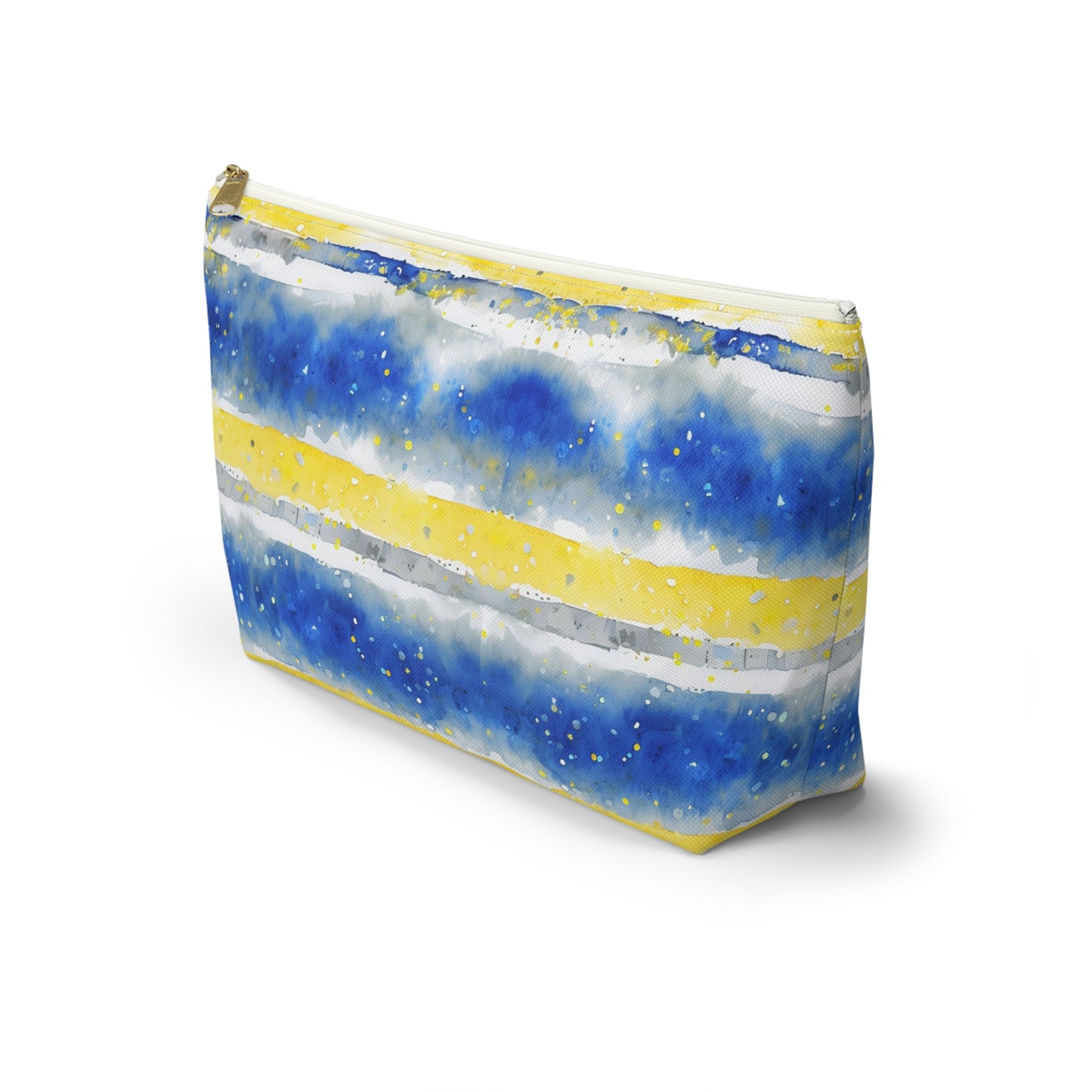 Sabres Watercolor Striped Accessory Pouch w T-bottom