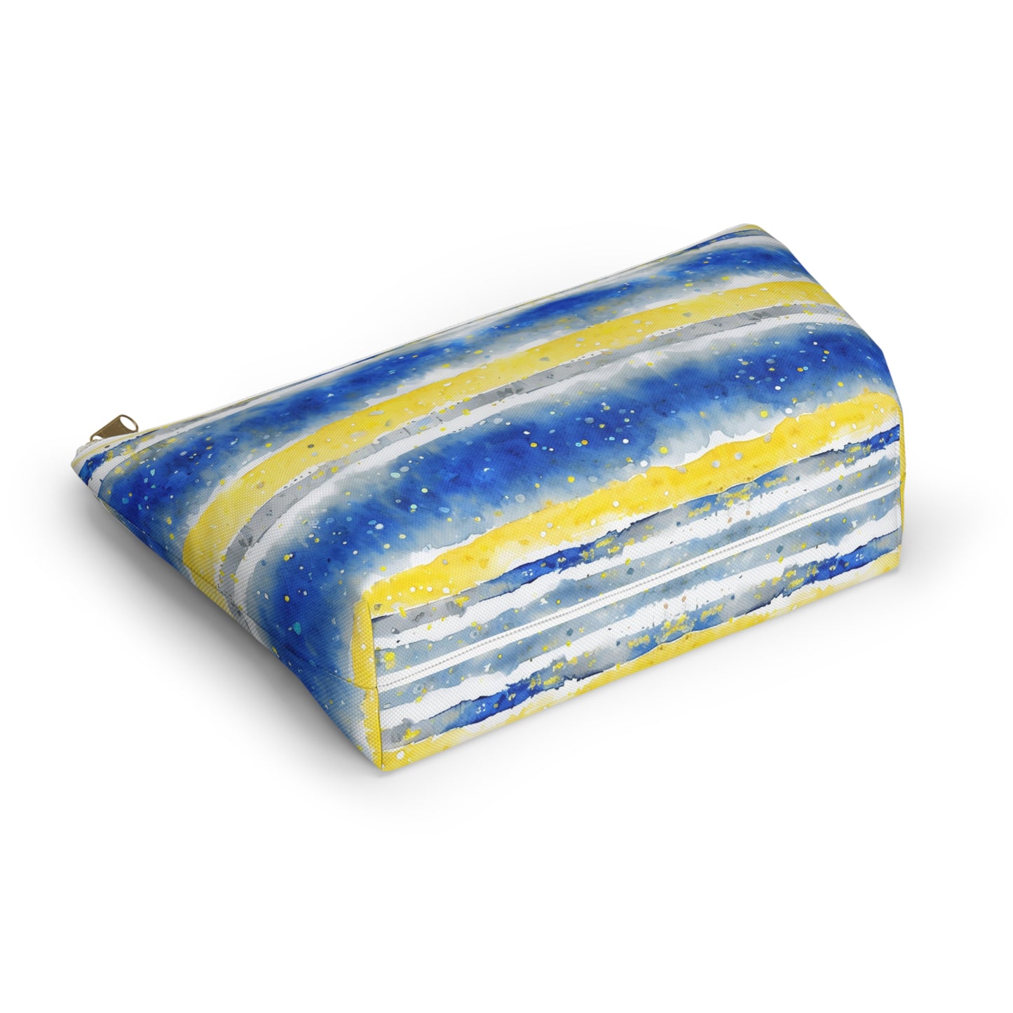 Sabres Watercolor Striped Accessory Pouch w T-bottom