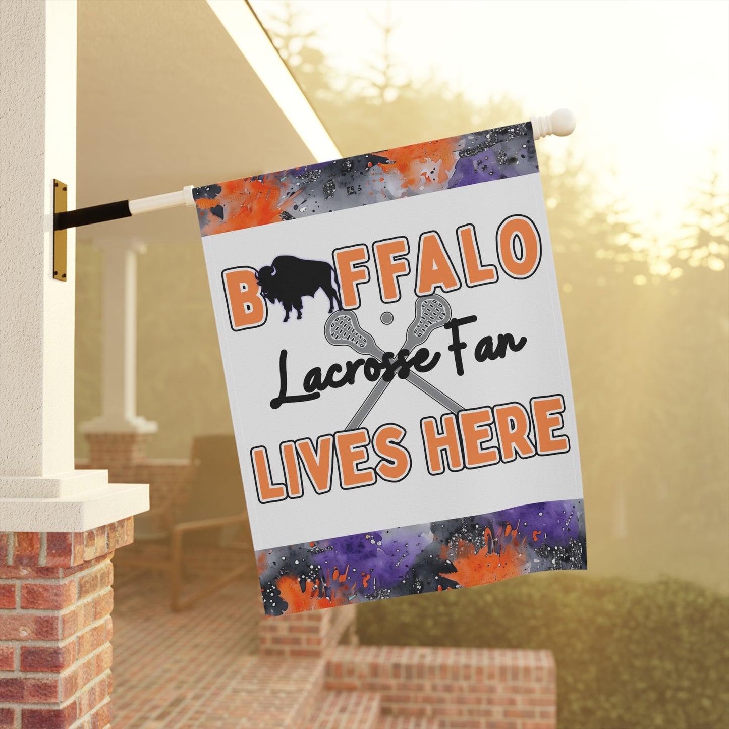 Buffalo Lacrosse Fan Garden Flag