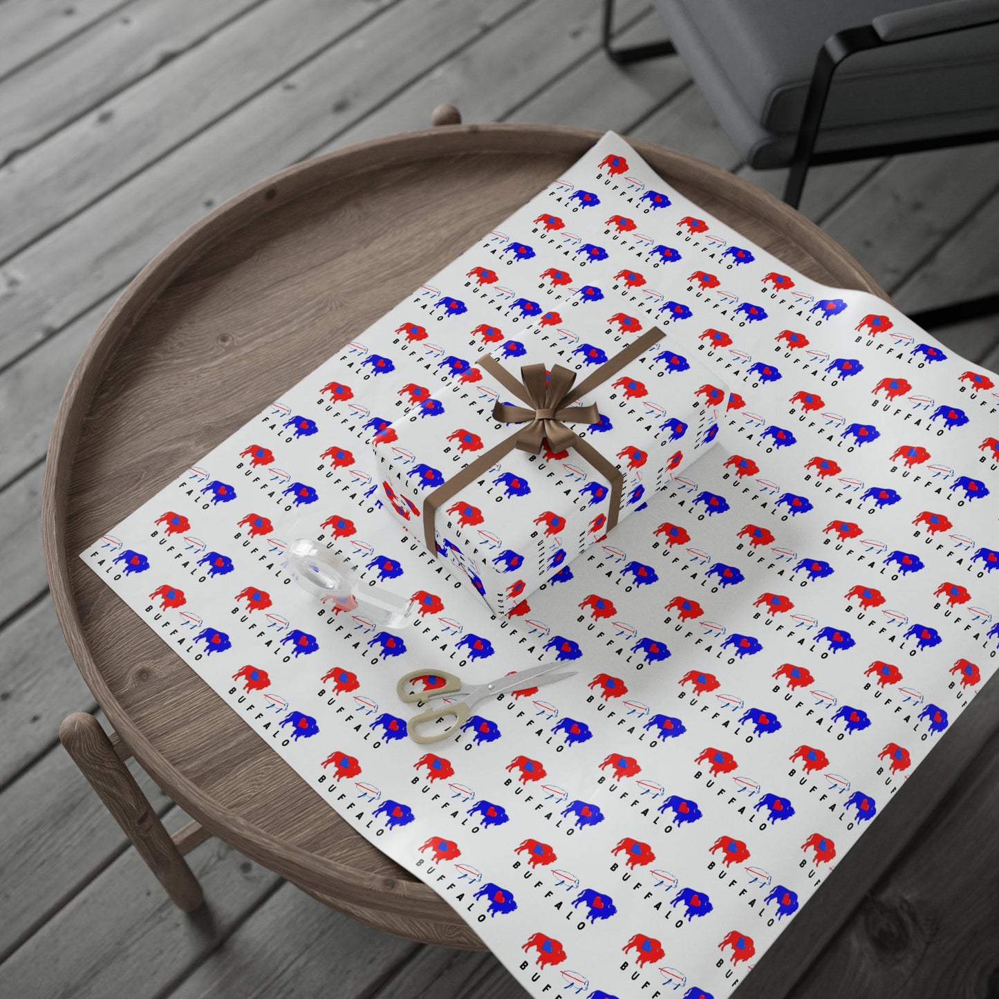 Buffalo Football Wrapping Paper - Josh Allen Potato Design
