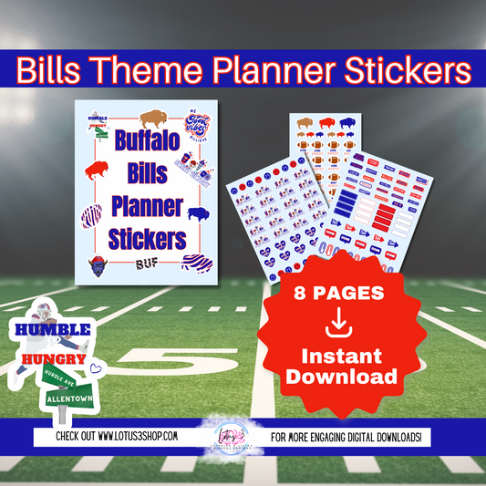 Buffalo Bills Planner Sticker Digital Download