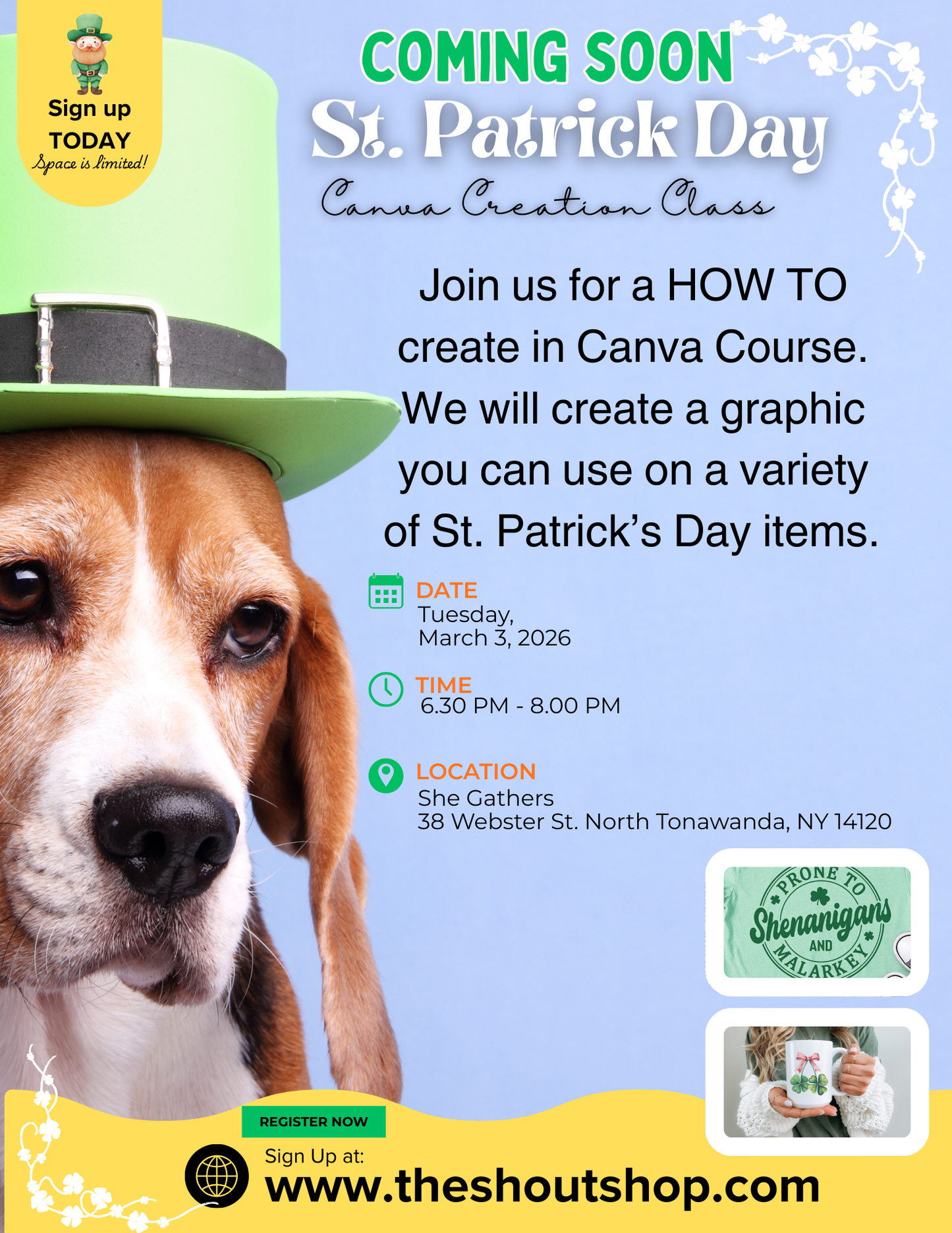 March  Canva Creation Class ~ Lucky Days