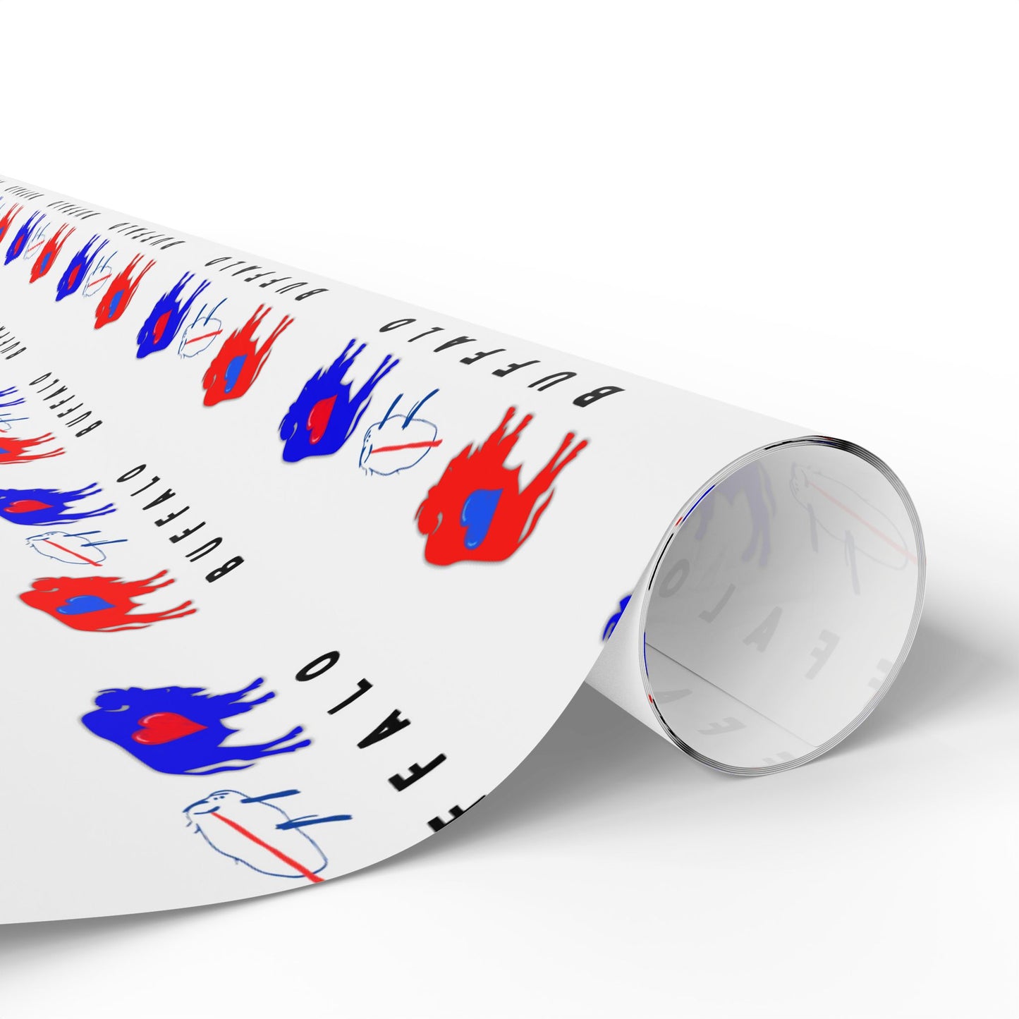 Buffalo Football Wrapping Paper - Josh Allen Potato Design