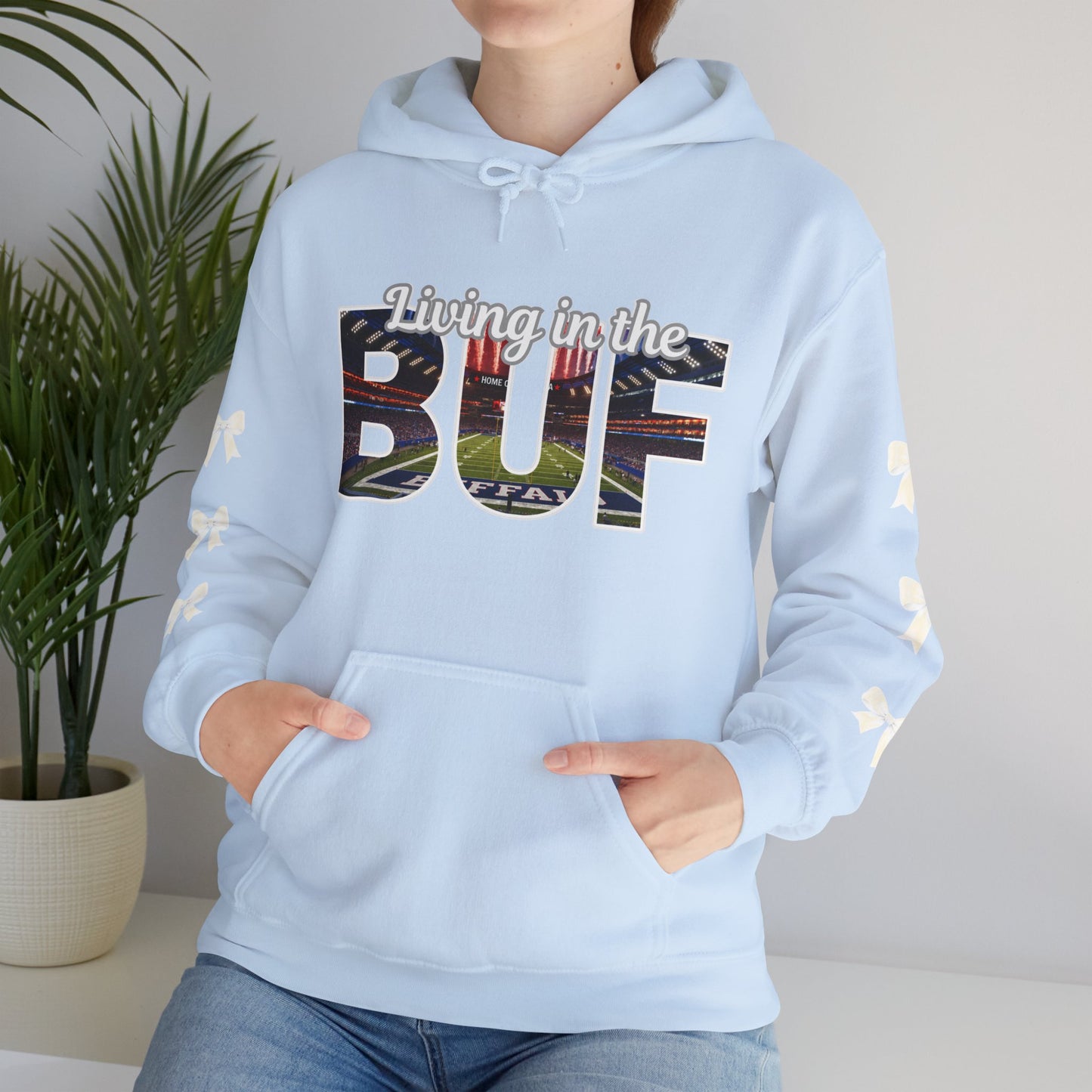 BUF Buffalo Bills Stadium Unisex Heavy Blend™ Hooded Sweatshirt