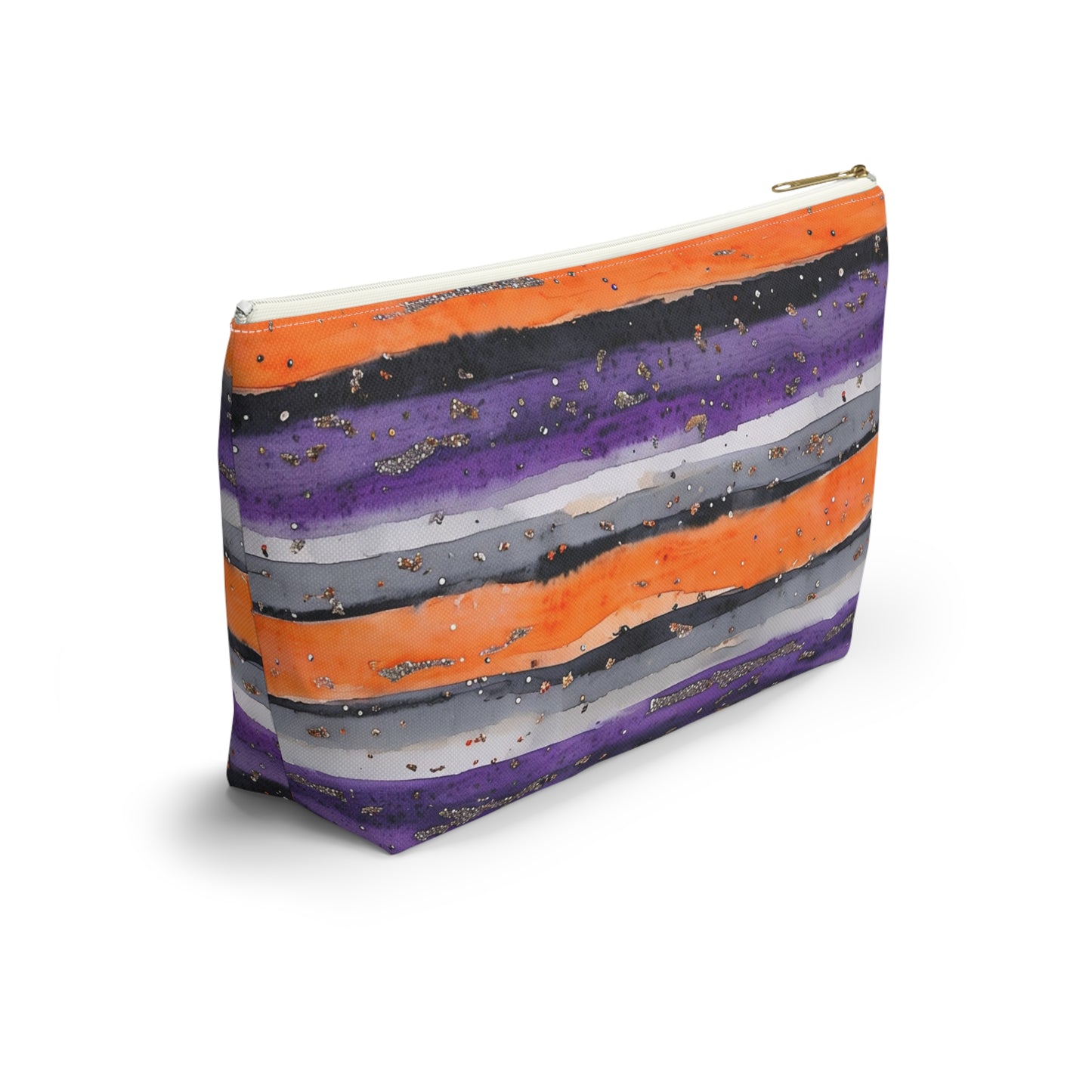 Bandits Watercolor Striped Accessory Pouch w T-bottom