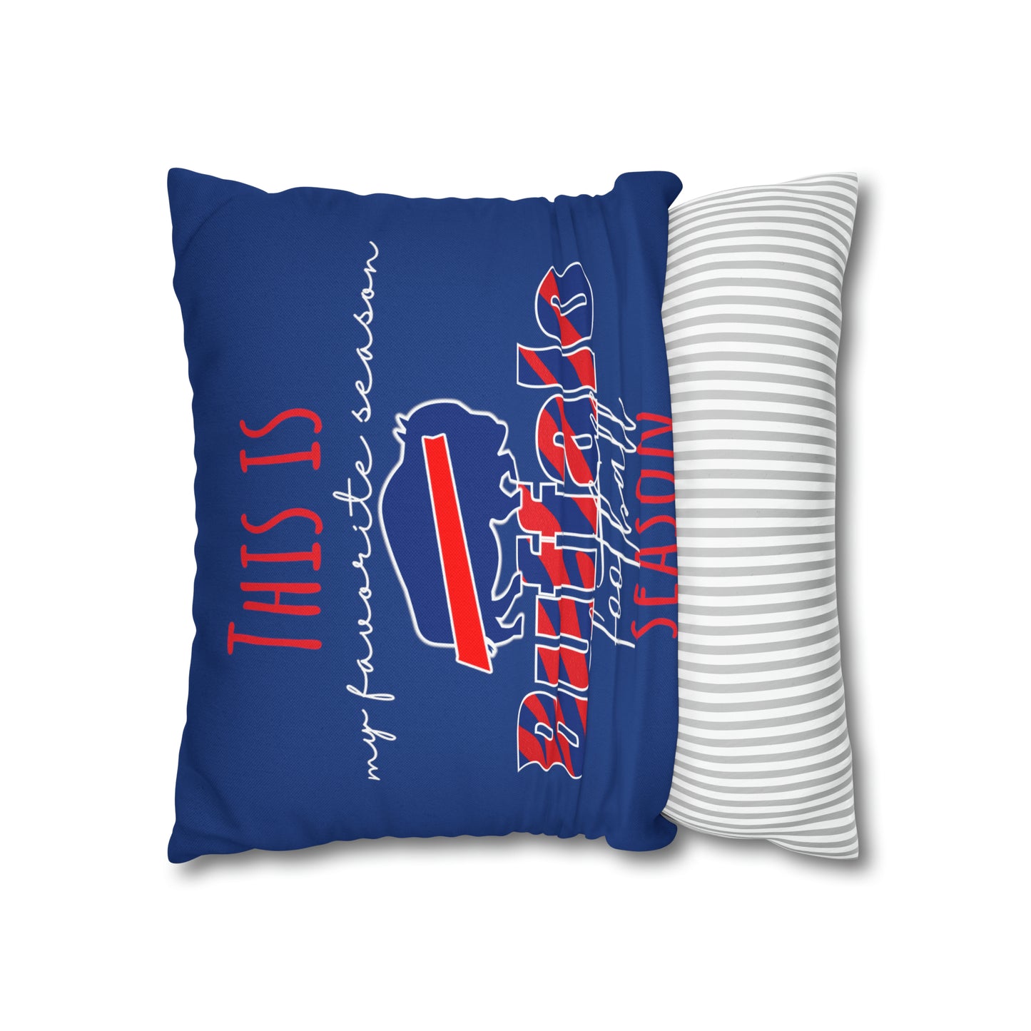 Buffalo Bills Spun Polyester Square Pillow Case