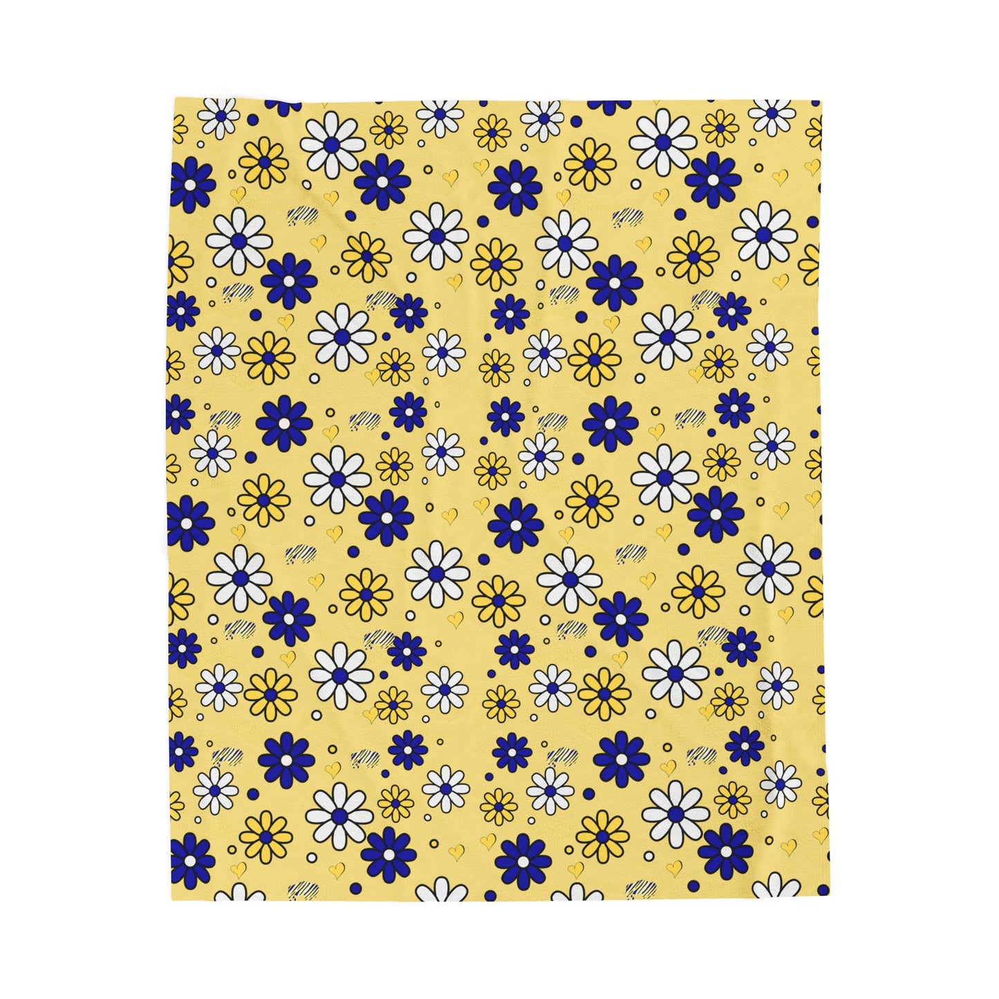 Buffalo Sabres Flower Power Velveteen Plush Blanket