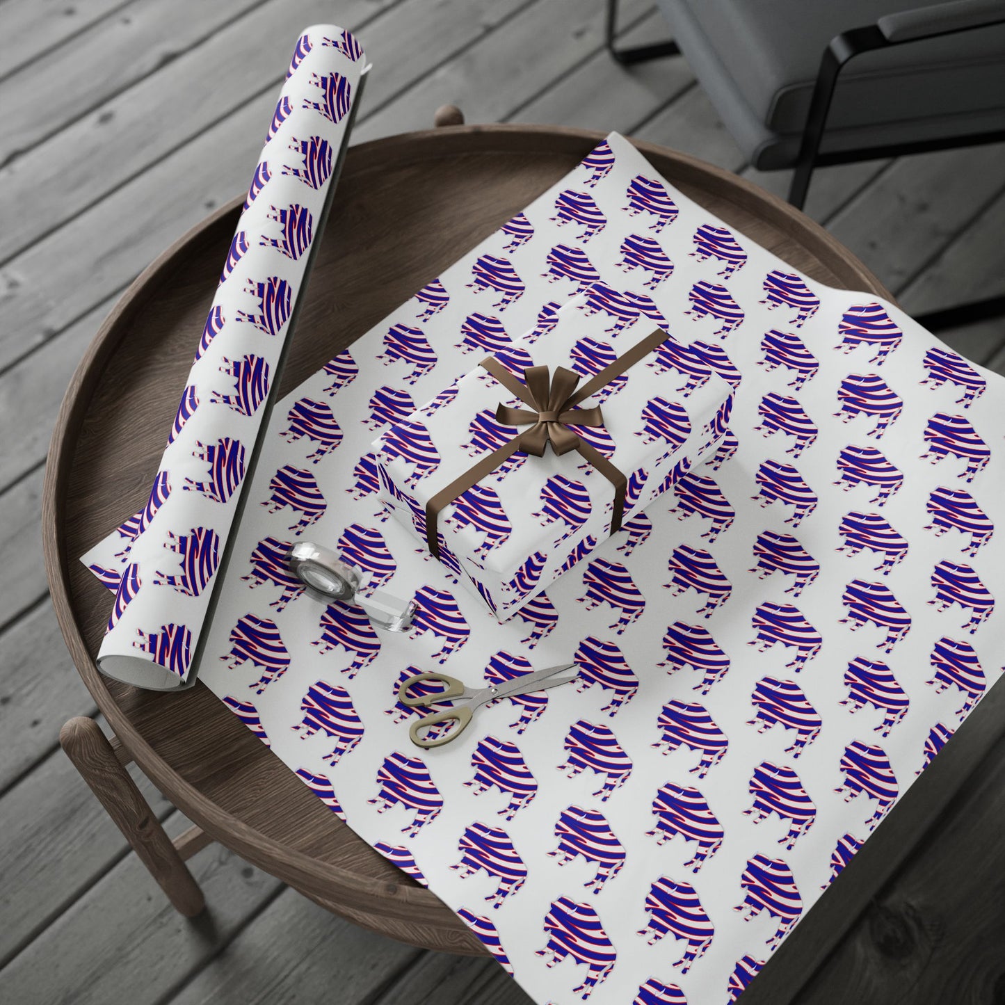 Striped Buffalo Wrapping Paper
