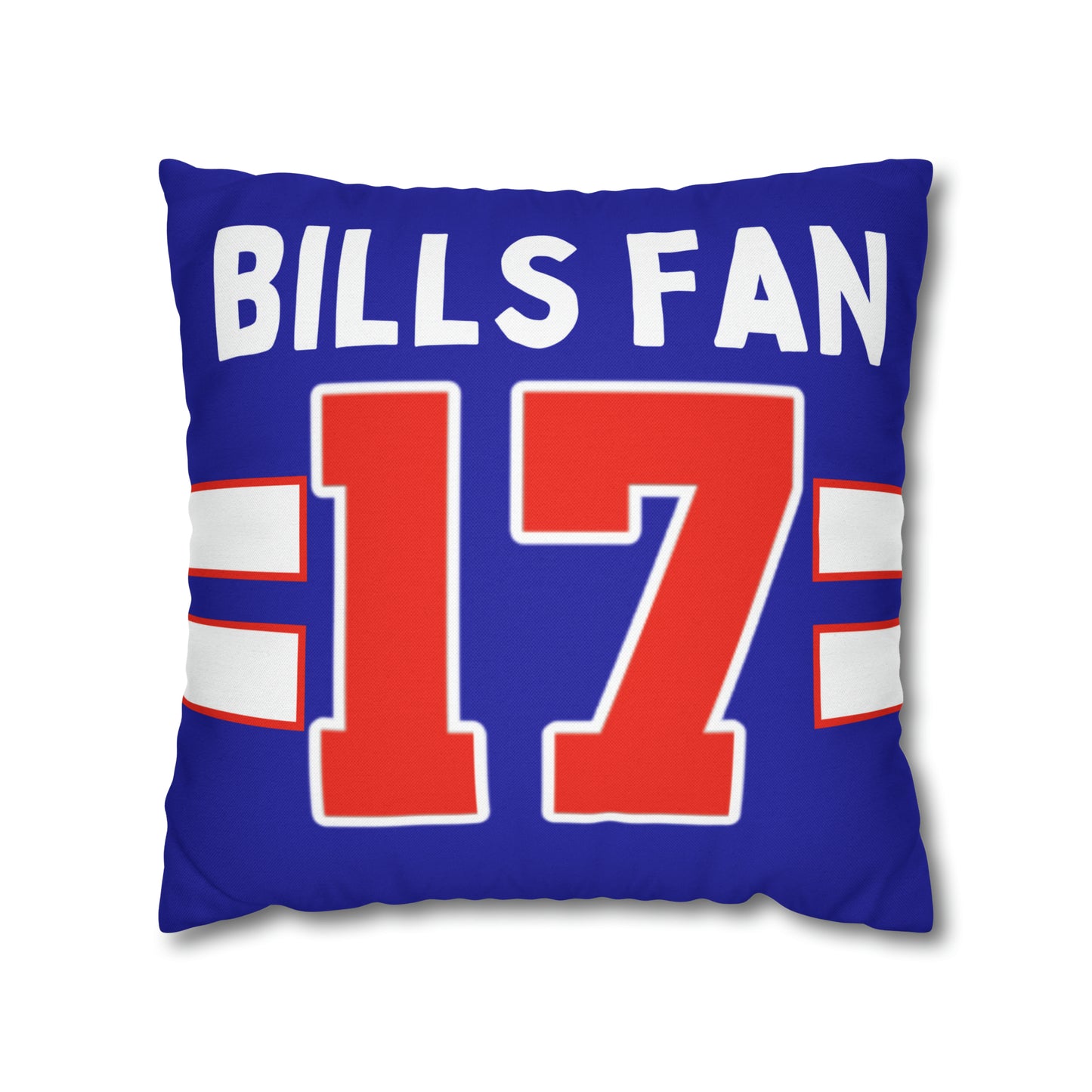 #17 Buffalo Bills Fan Spun Polyester Square Pillow Case