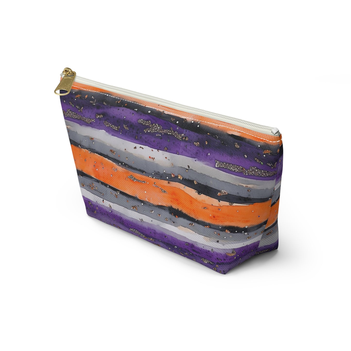 Bandits Watercolor Striped Accessory Pouch w T-bottom