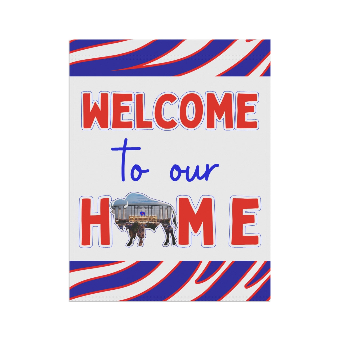 Welcome to our New Home - New Stadium 2026 Animal Stripes Garden Flags
