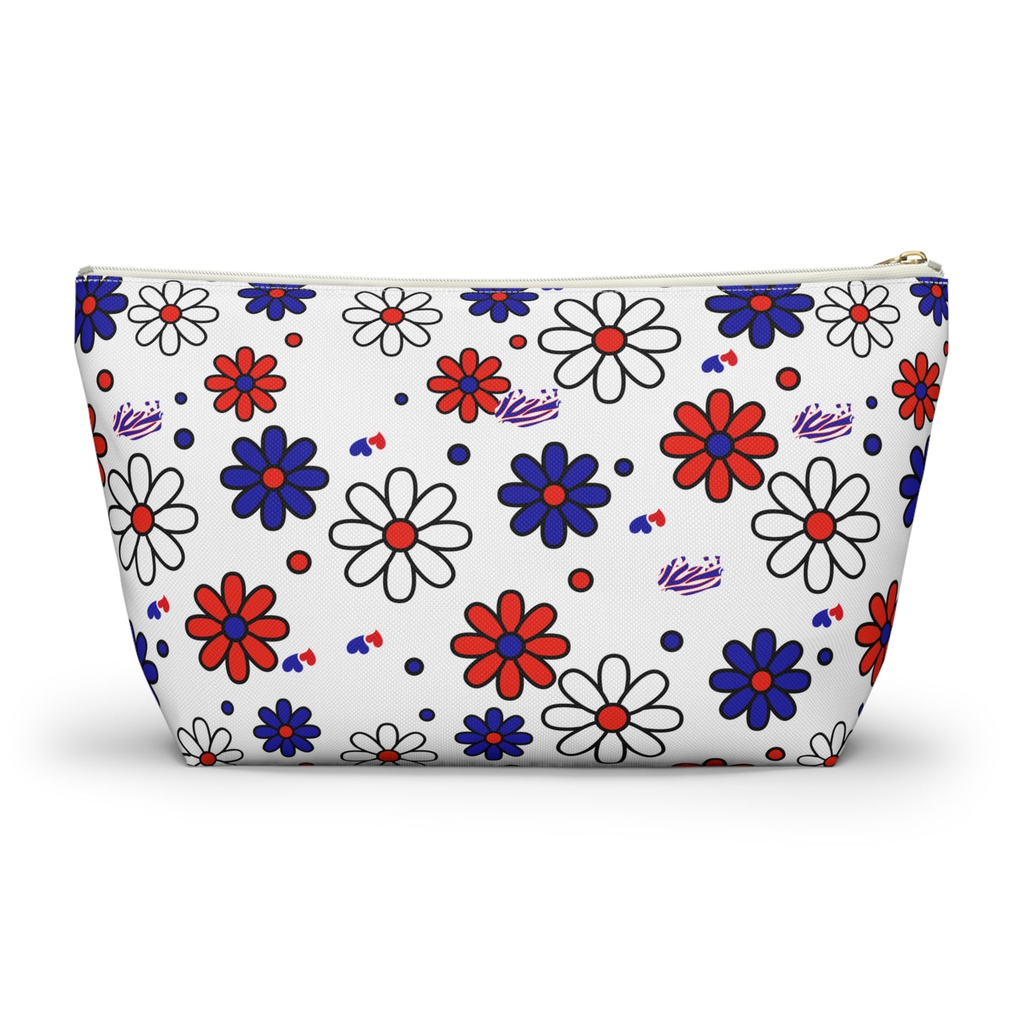 Buffalo Bills Flower Power Retro Accessory Pouch w T-bottom