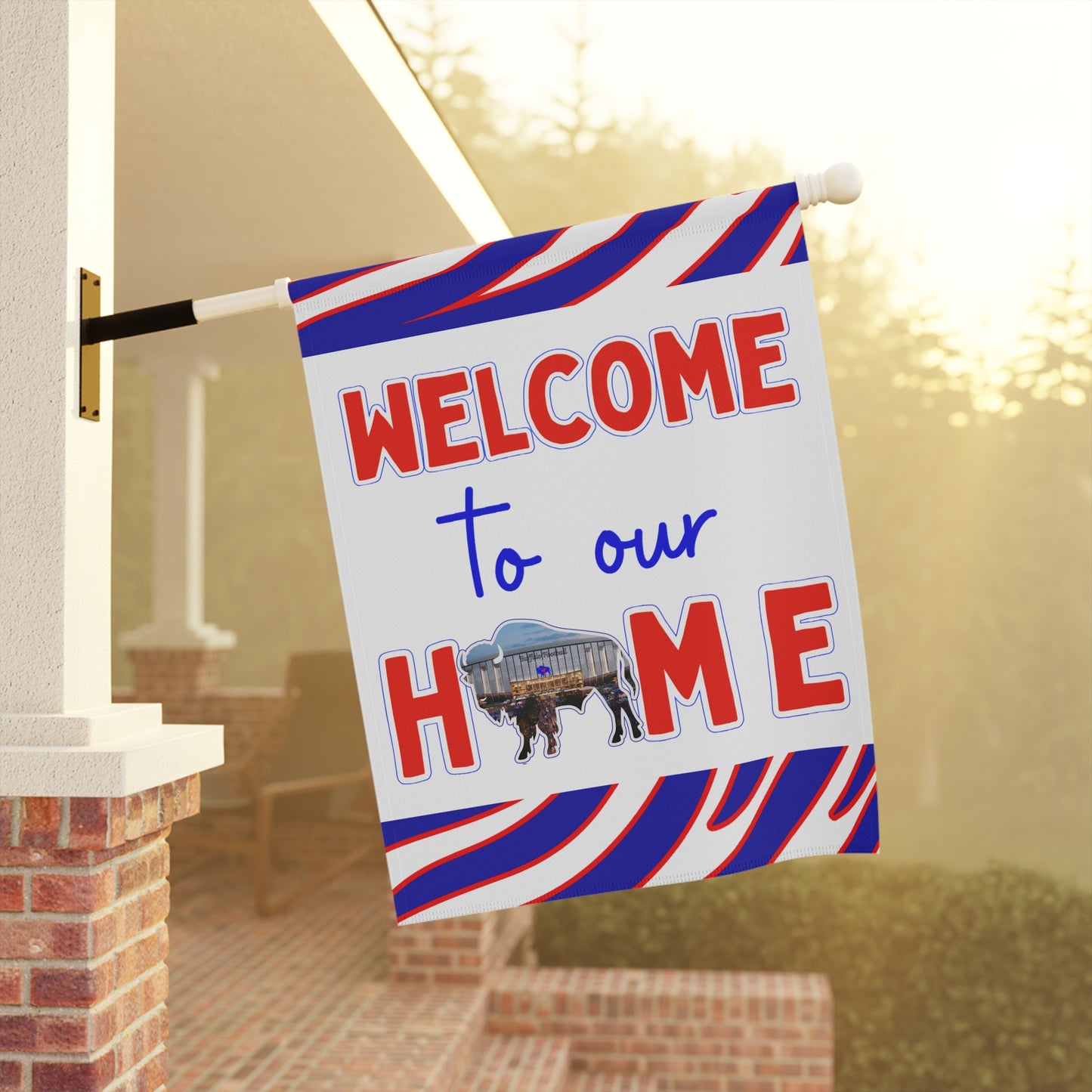 Welcome to our New Home - New Stadium 2026 Animal Stripes Garden Flags