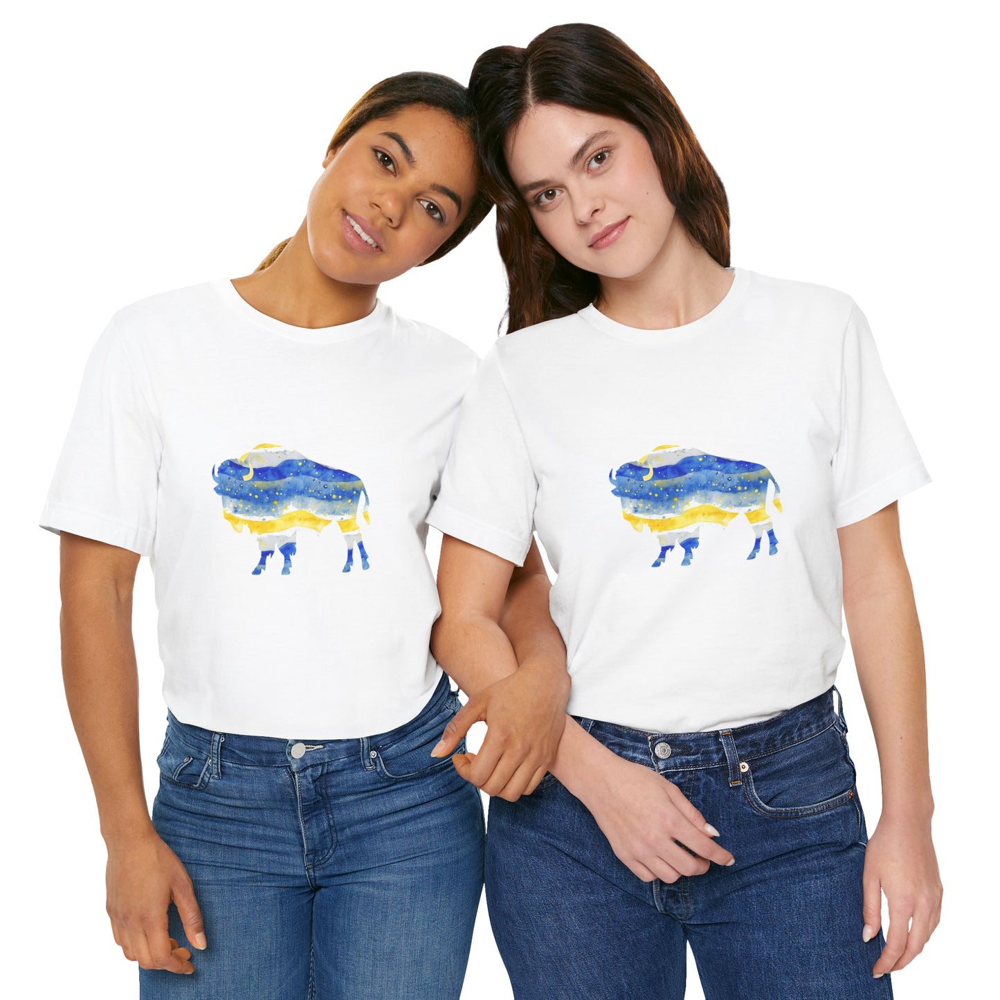 Sabres Watercolor Buffalo Unisex Short Sleeve Tee
