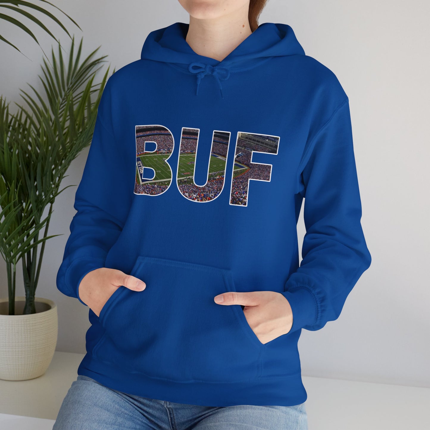 BUF Buffalo Bills Stadium Unisex Heavy Blend™ Hooded Sweatshirt