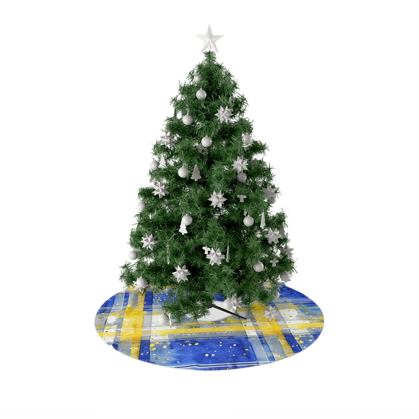 Buffalo Sabres Plaid Christmas Tree Skirt