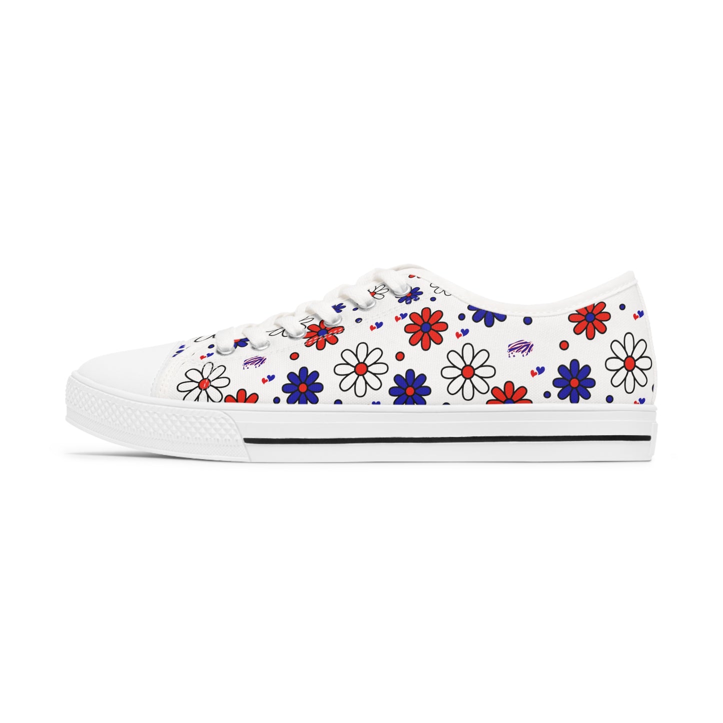 Buffalo Bills Flower Power Women's Low Top Sneakers