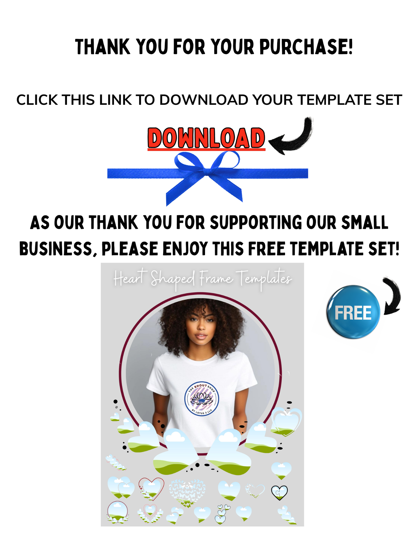 Heart Shaped Canva Frame Template Collection