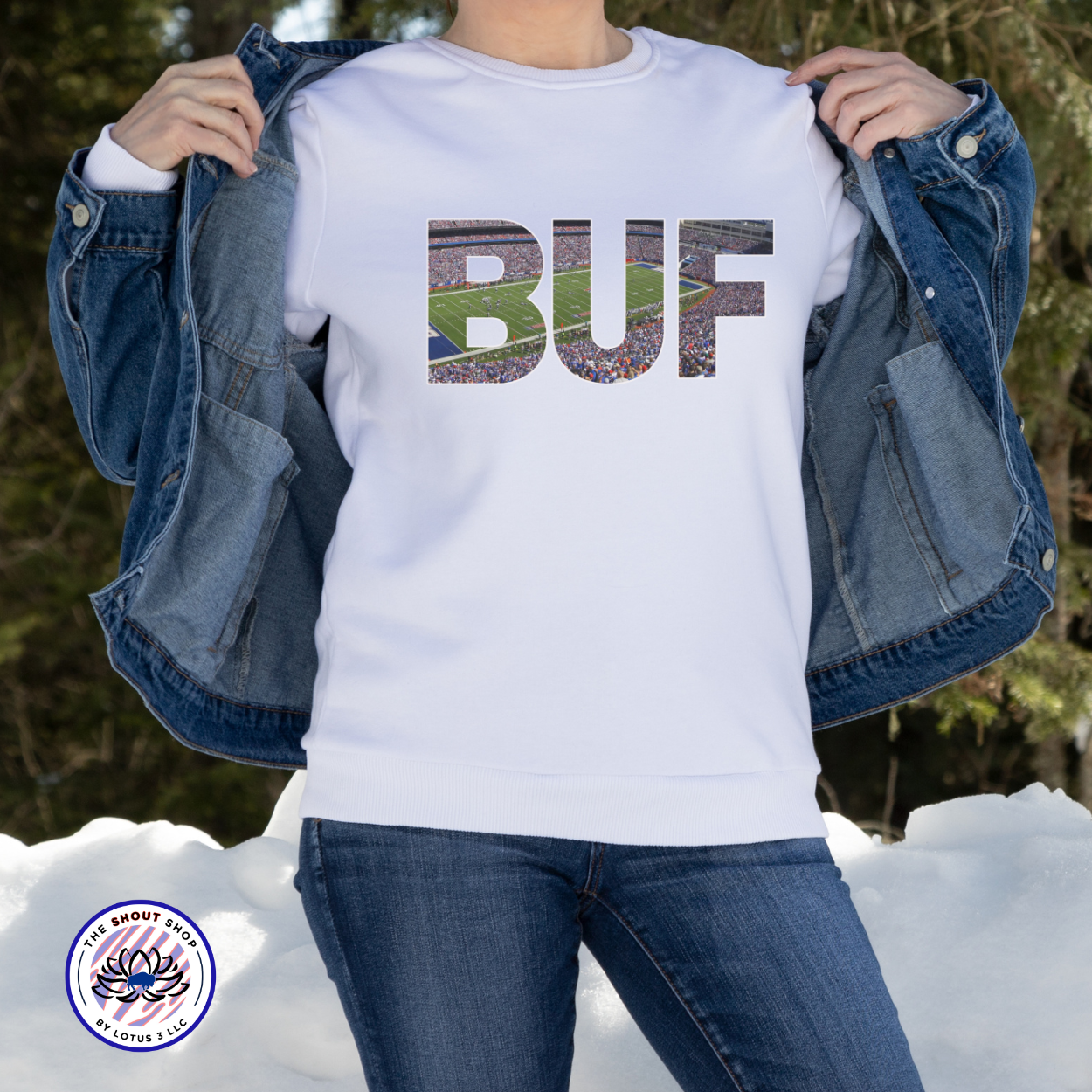 BUF Stadium Unisex Heavy Blend™ Crewneck Sweatshirt