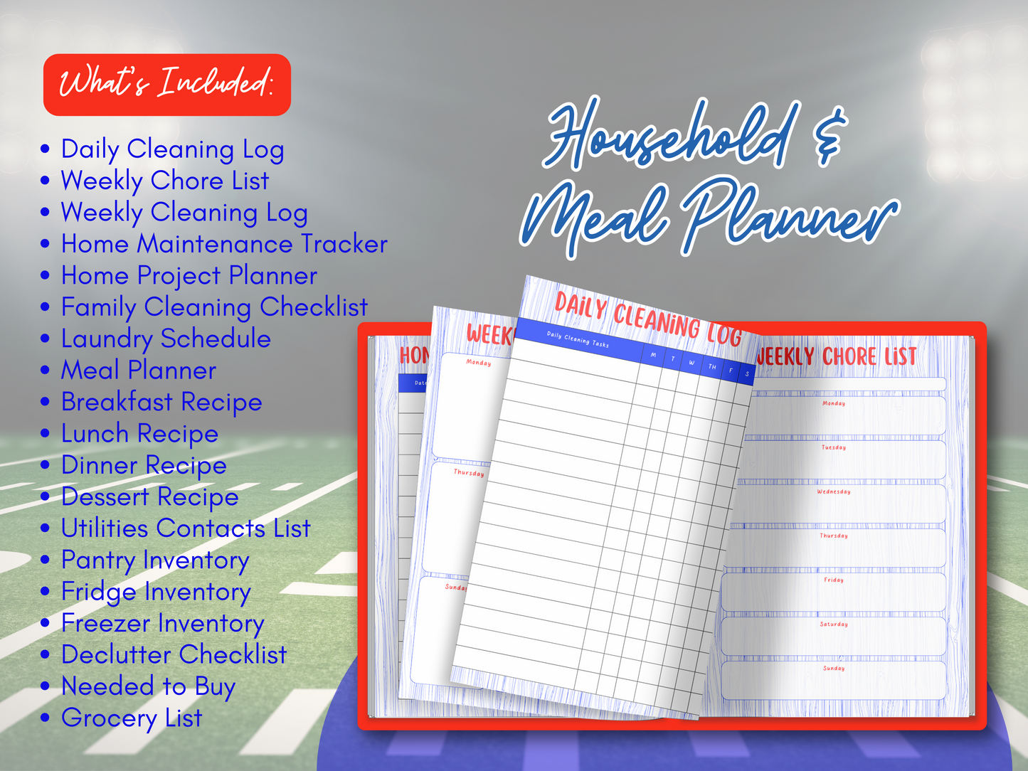 The Everyday Downloadable Planner (pdf format) ~ Over 200 Pages of Organizational Tools