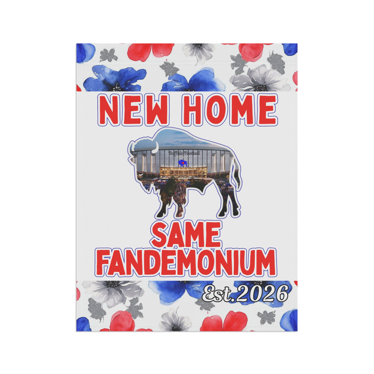 New Football Home 2026 Floral Garden Flags