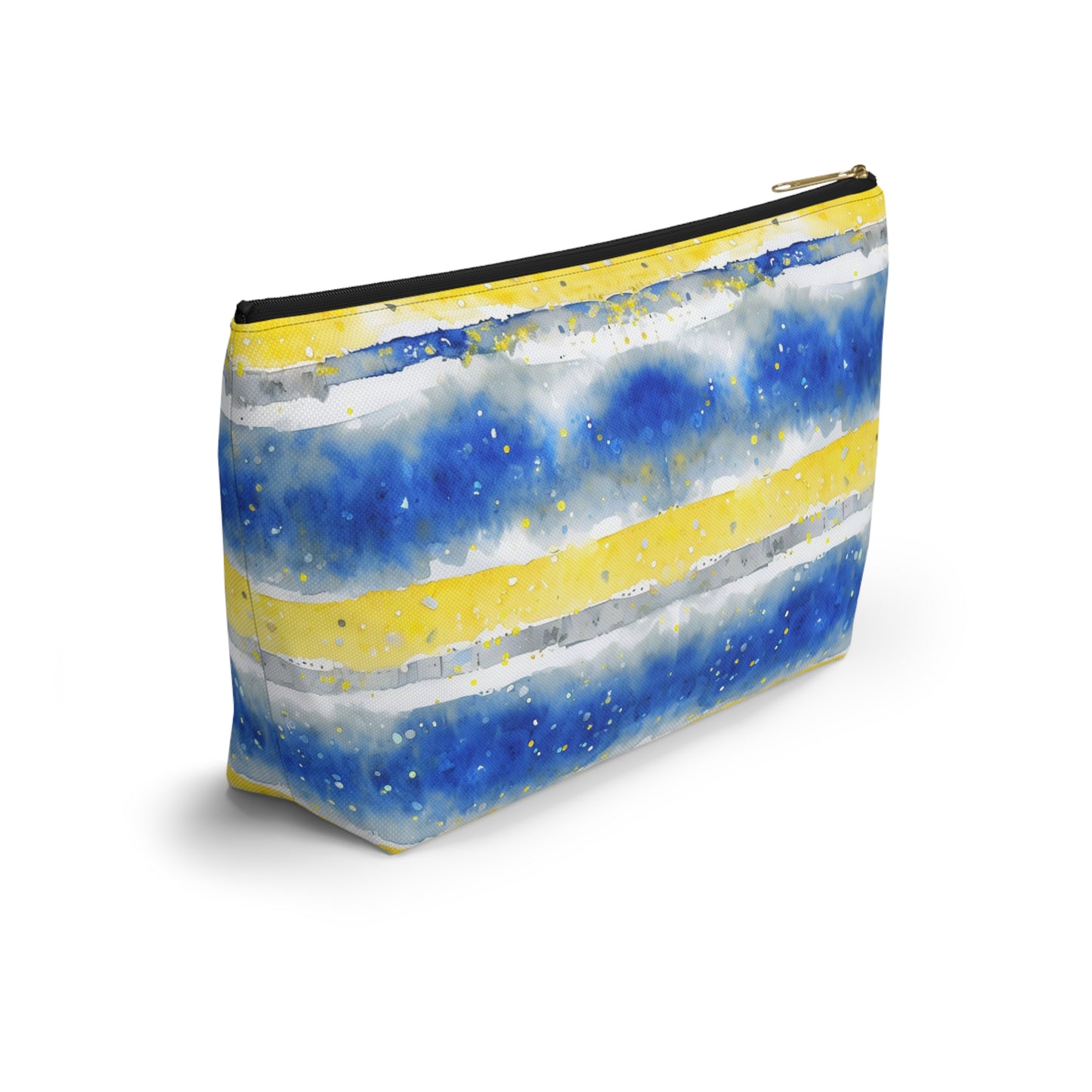 Sabres Watercolor Striped Accessory Pouch w T-bottom