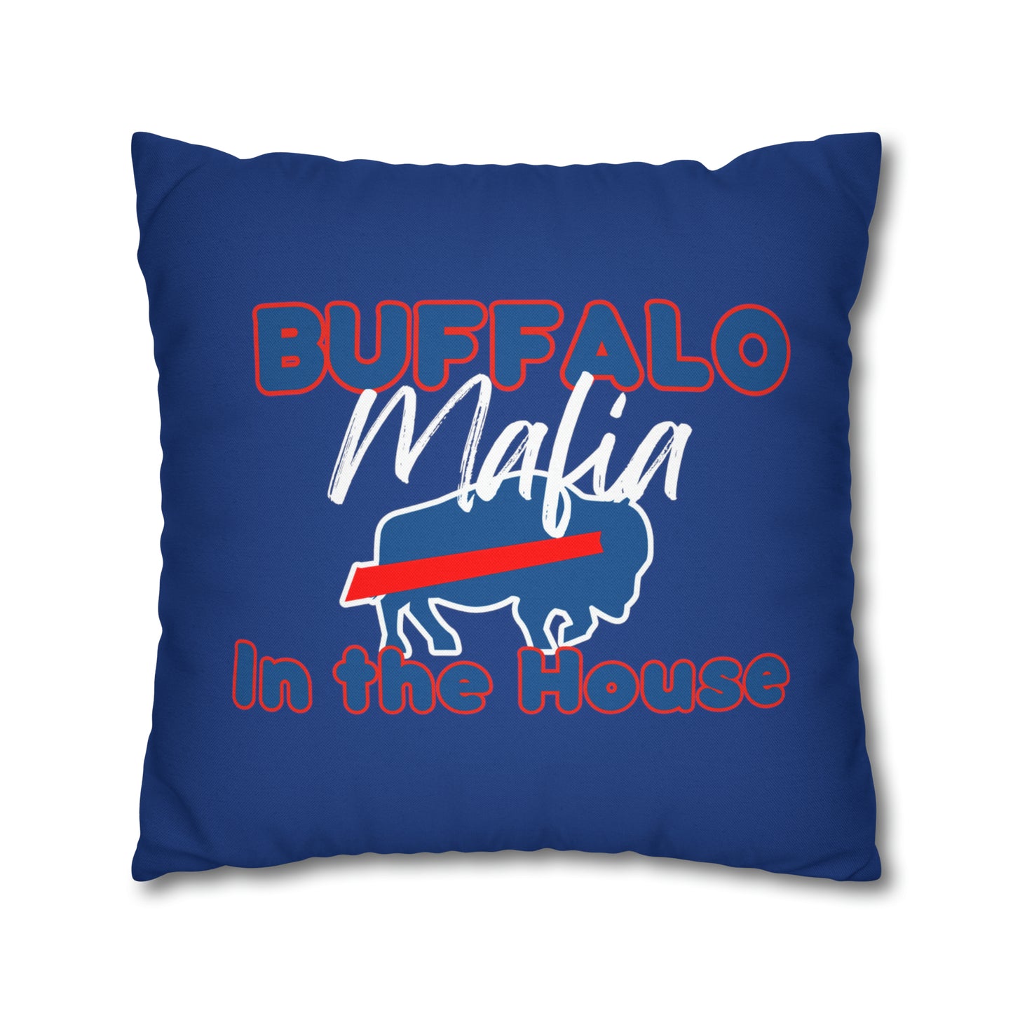 Buffalo Mafia Spun Polyester Square Pillow Case