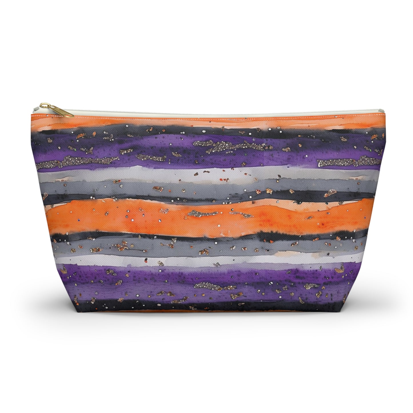 Bandits Watercolor Striped Accessory Pouch w T-bottom