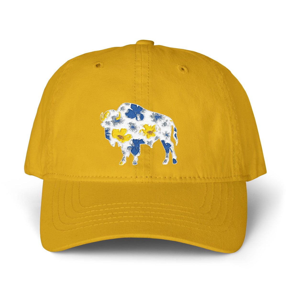 HOCKEY FLORAL BUFFALO Baseball Hat (Embroidery)