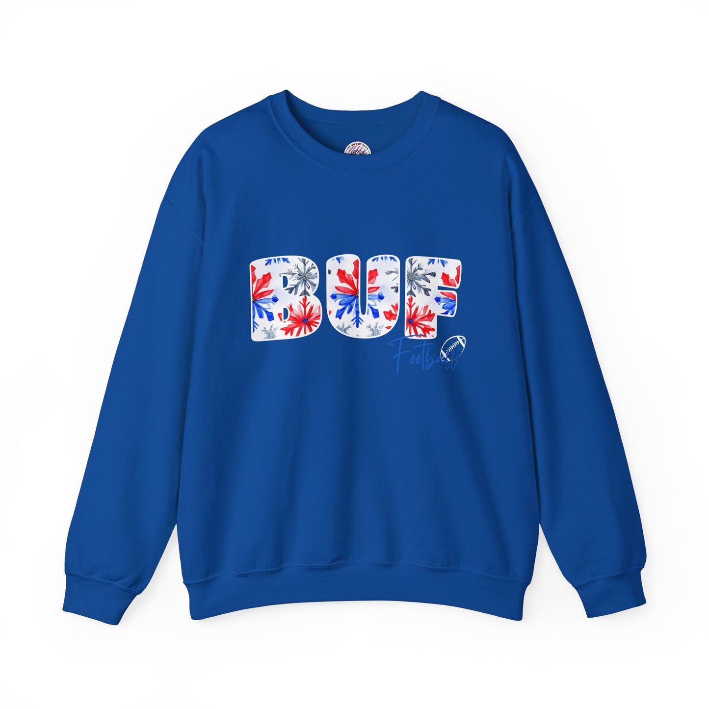 Bills Snowflake BUF Watercolor Unisex Heavy Blend™ Crewneck Sweatshirt