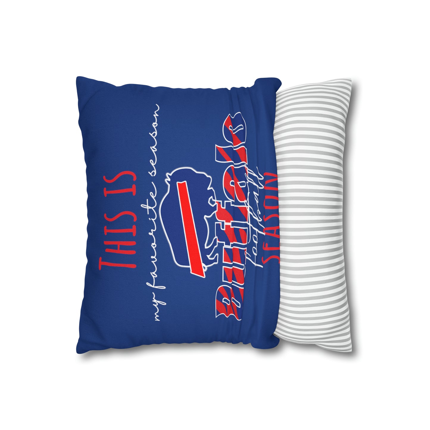 Buffalo Bills Spun Polyester Square Pillow Case