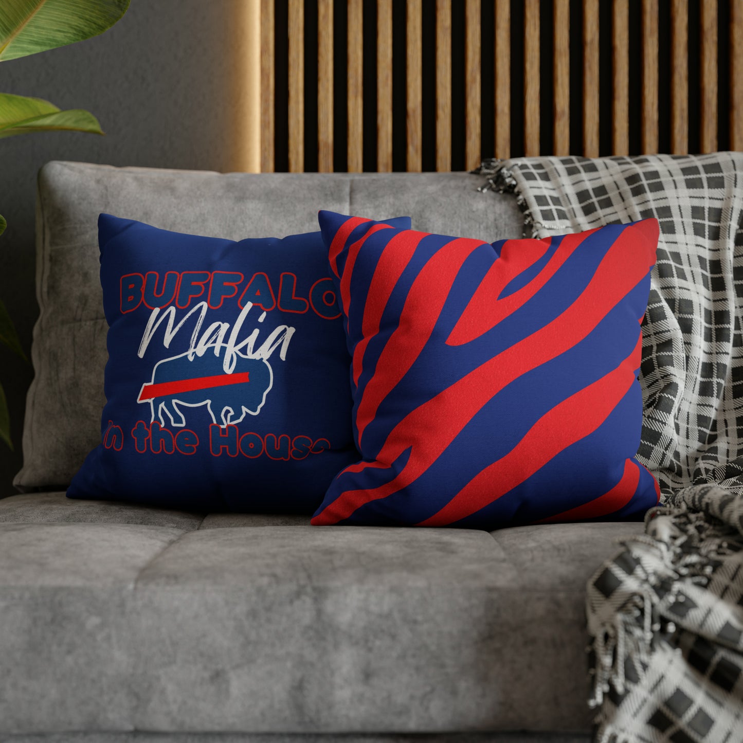 Buffalo Mafia Spun Polyester Square Pillow Case