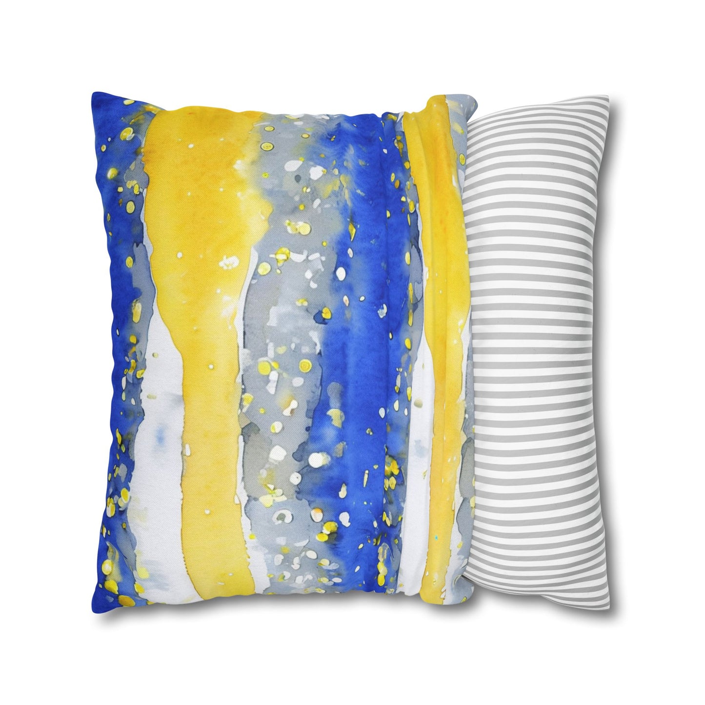 Sabres Stripe Watercolor Spun Polyester Square Pillowcase