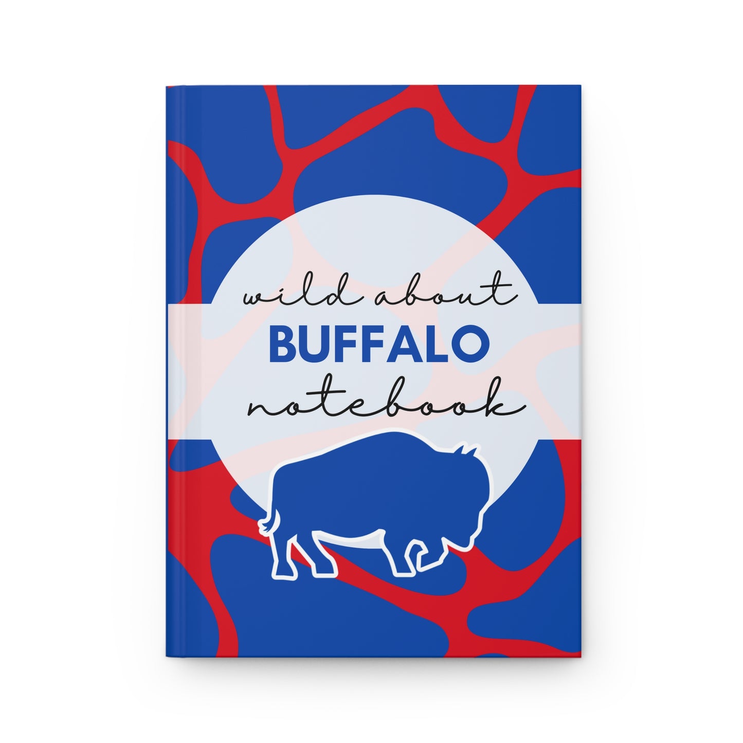 Wild About BUFFALO 6" x 9" 150 Page (75 sheets) white lined paper Hardcover Journal Matte (Pattern #28)