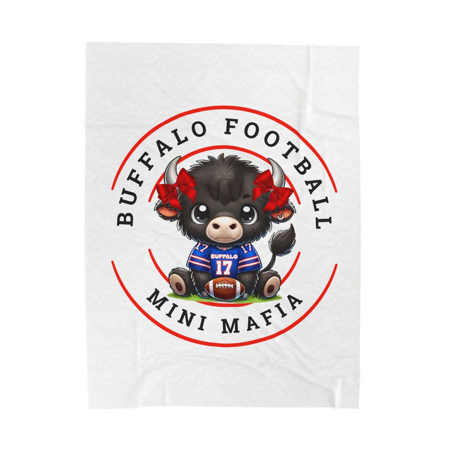 Children’s Buffalo Football Velveteen Blanket – Cozy Comfort for Little Fans Style #5