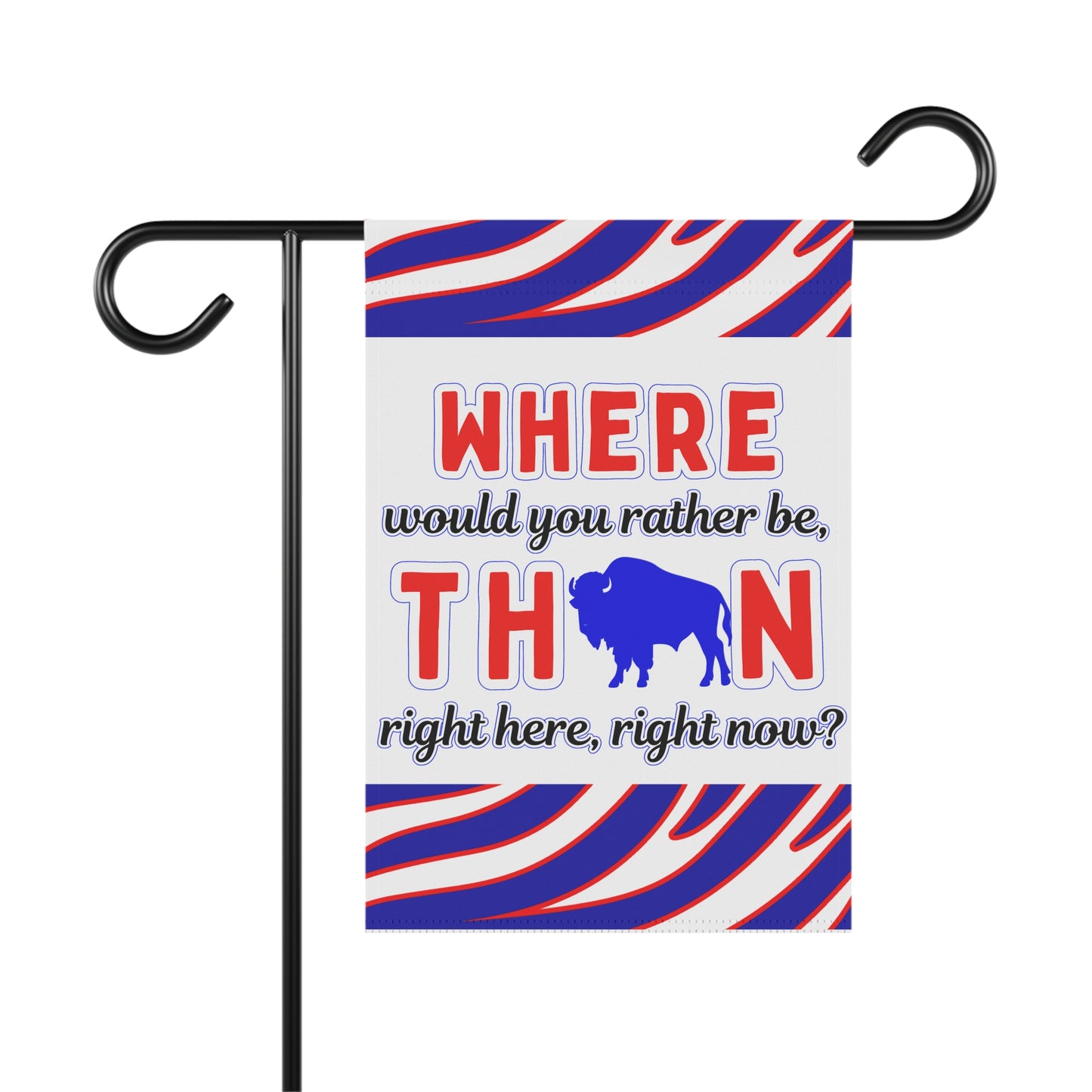 Where Would You Rather Be Animal Striped Garden Flags