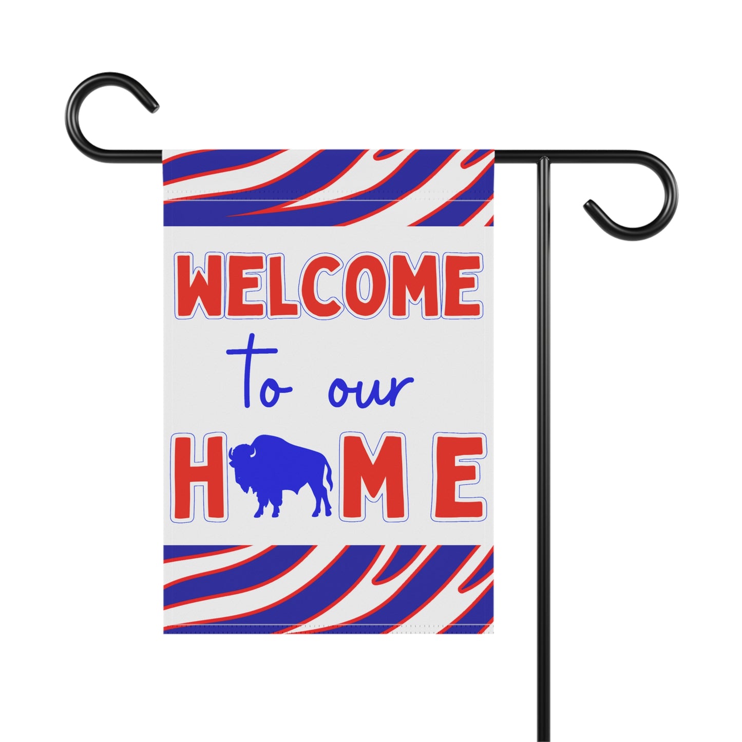 Red & Blue Welcome to Our Home House & Garden Flags