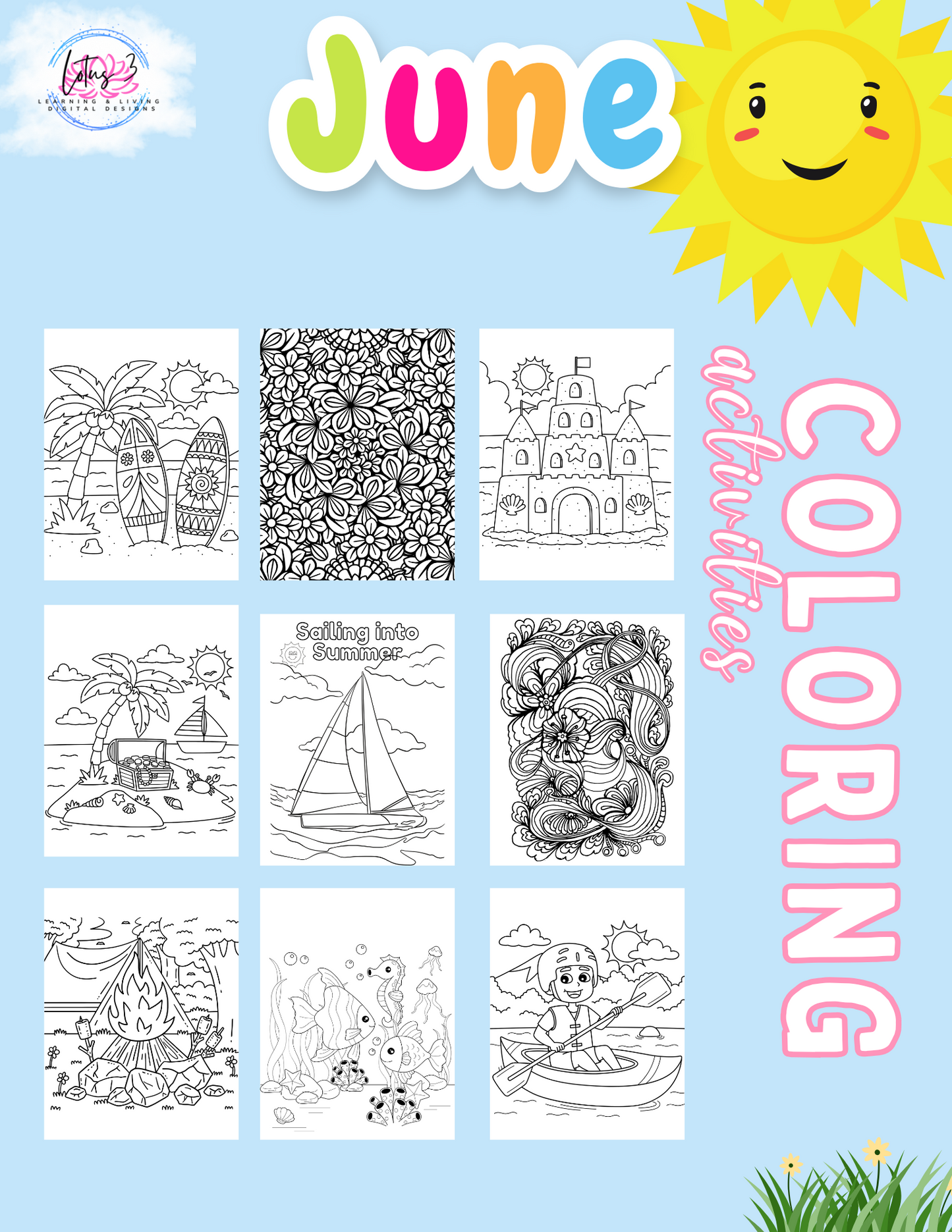 June Resources Packet (DIGITAL DOWNLOAD) Over 75 Activities