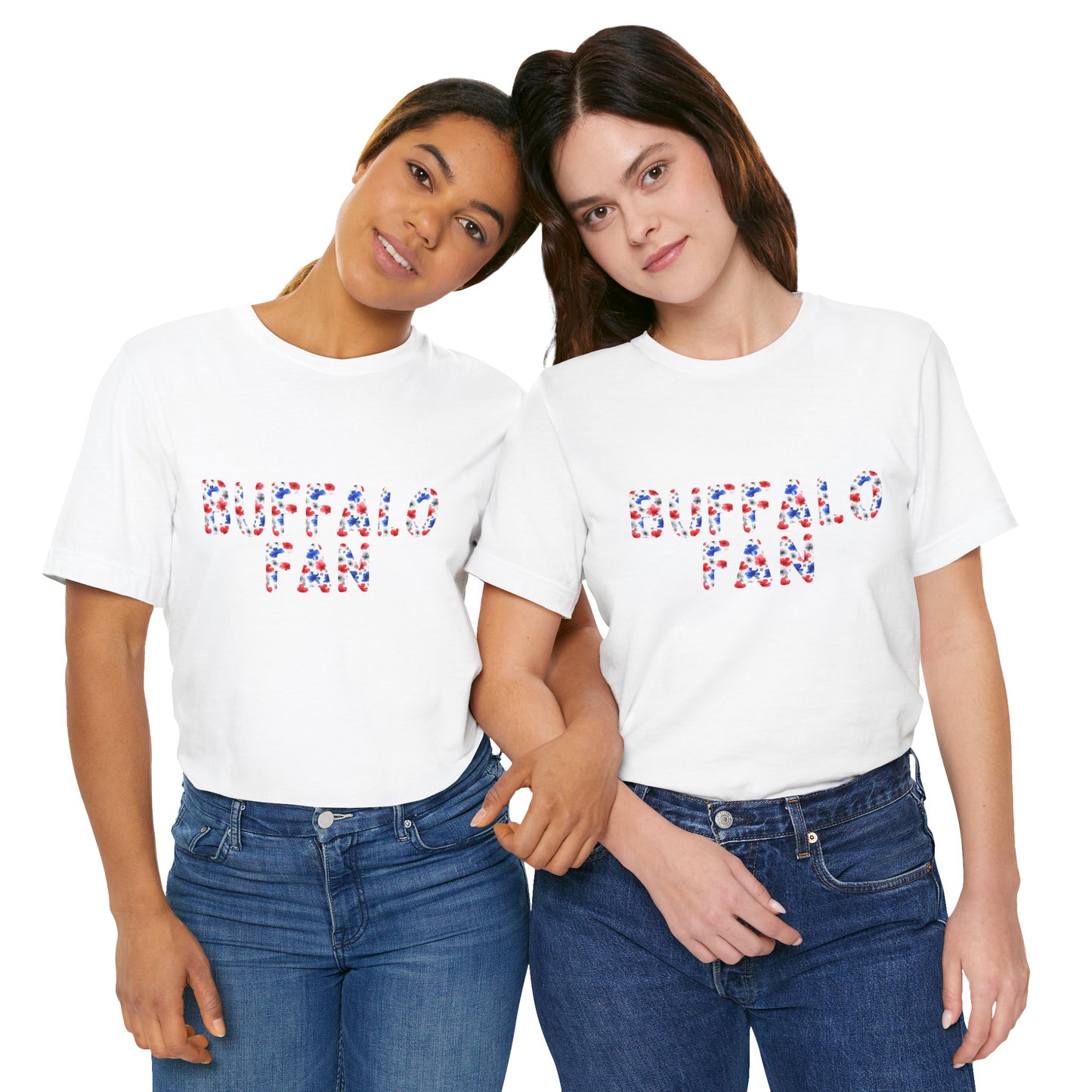 Floral Watercolor Buffalo Fan Unisex Short Sleeve Tee