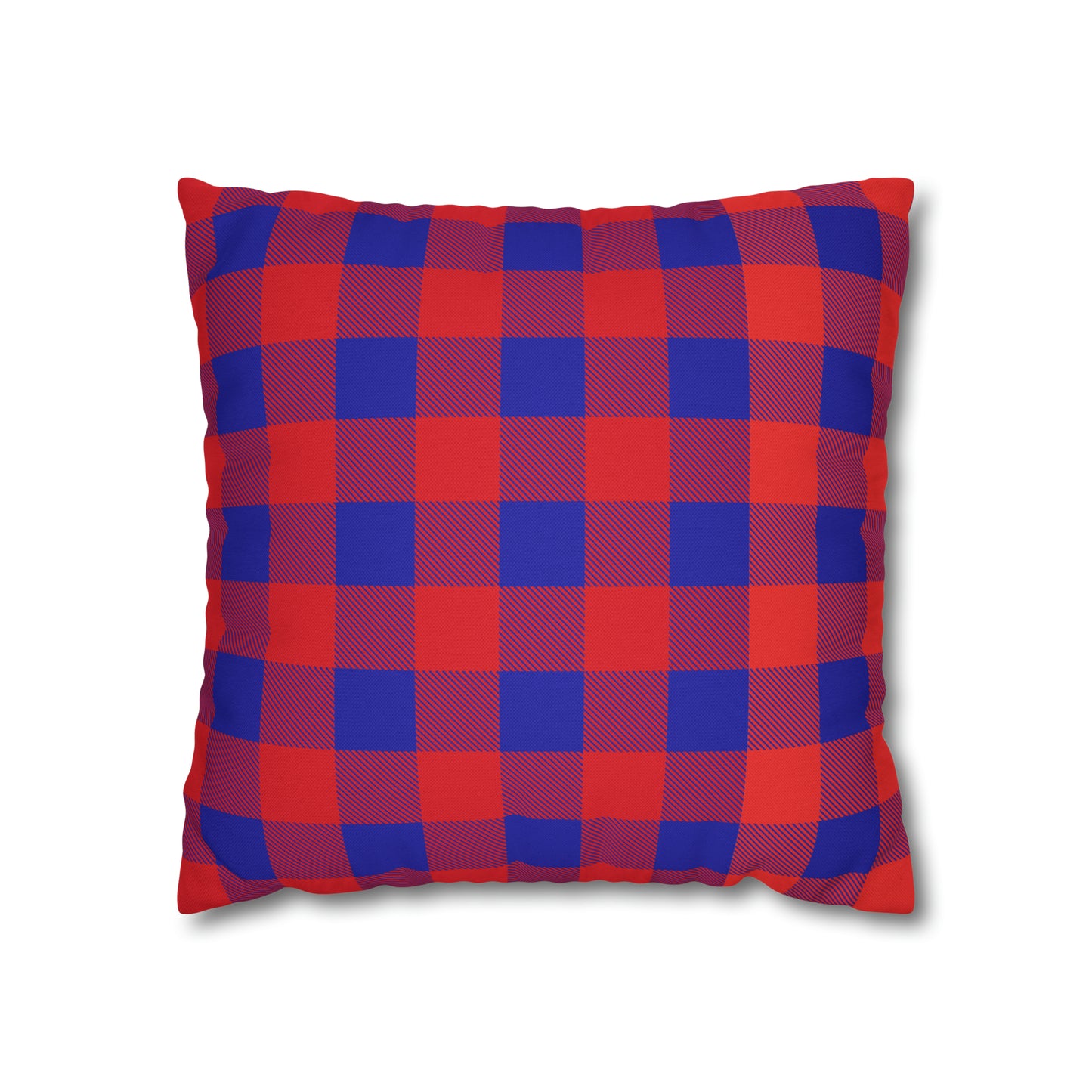 Bills Buffalo Plaid Spun Polyester Square Pillow Case